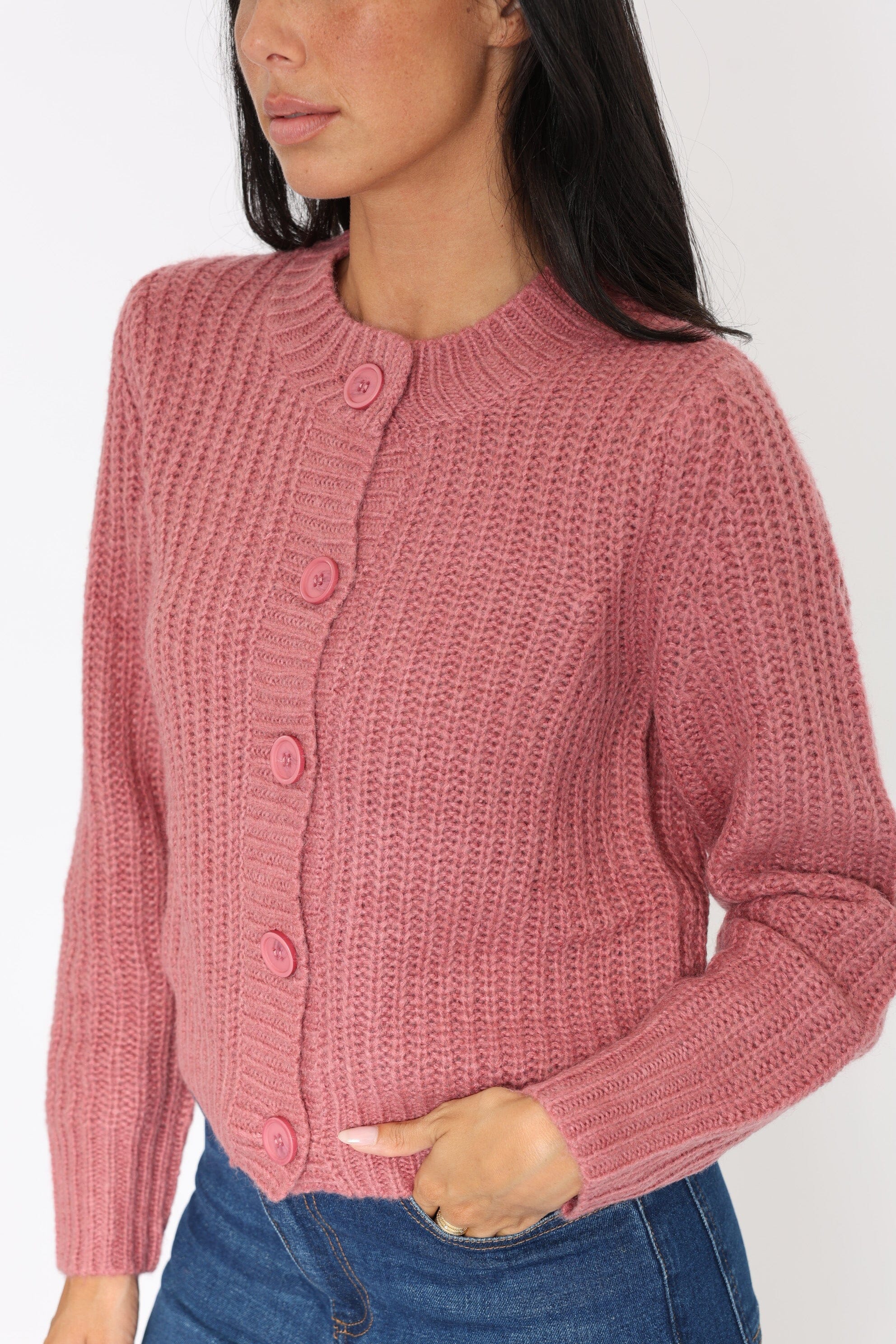 GILET LANA VIEUX ROSE GILET KOOKAI Mode Kookai