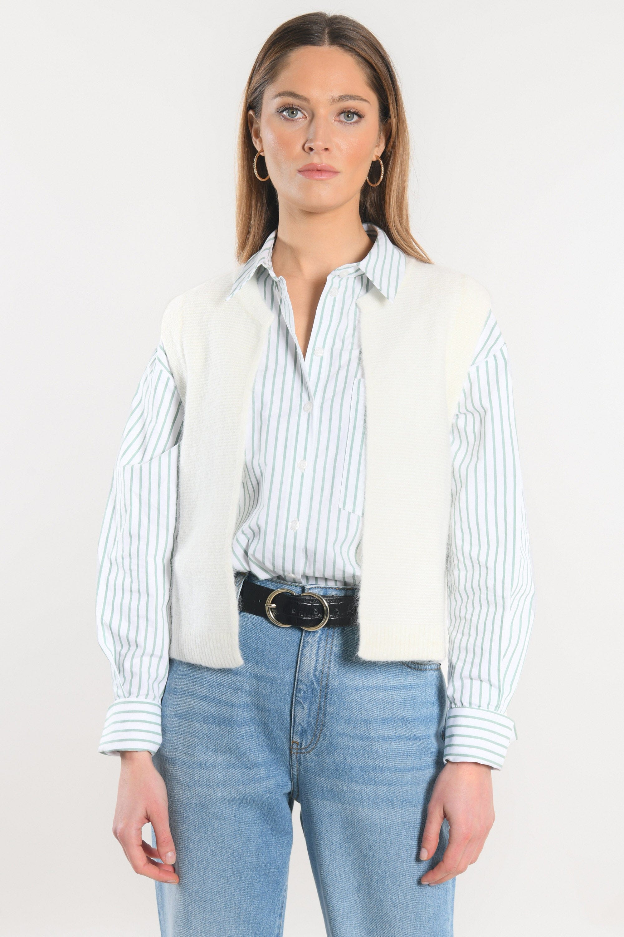 GILET - LAURENCE - ECRU GILET KOOKAI Mode Kookai