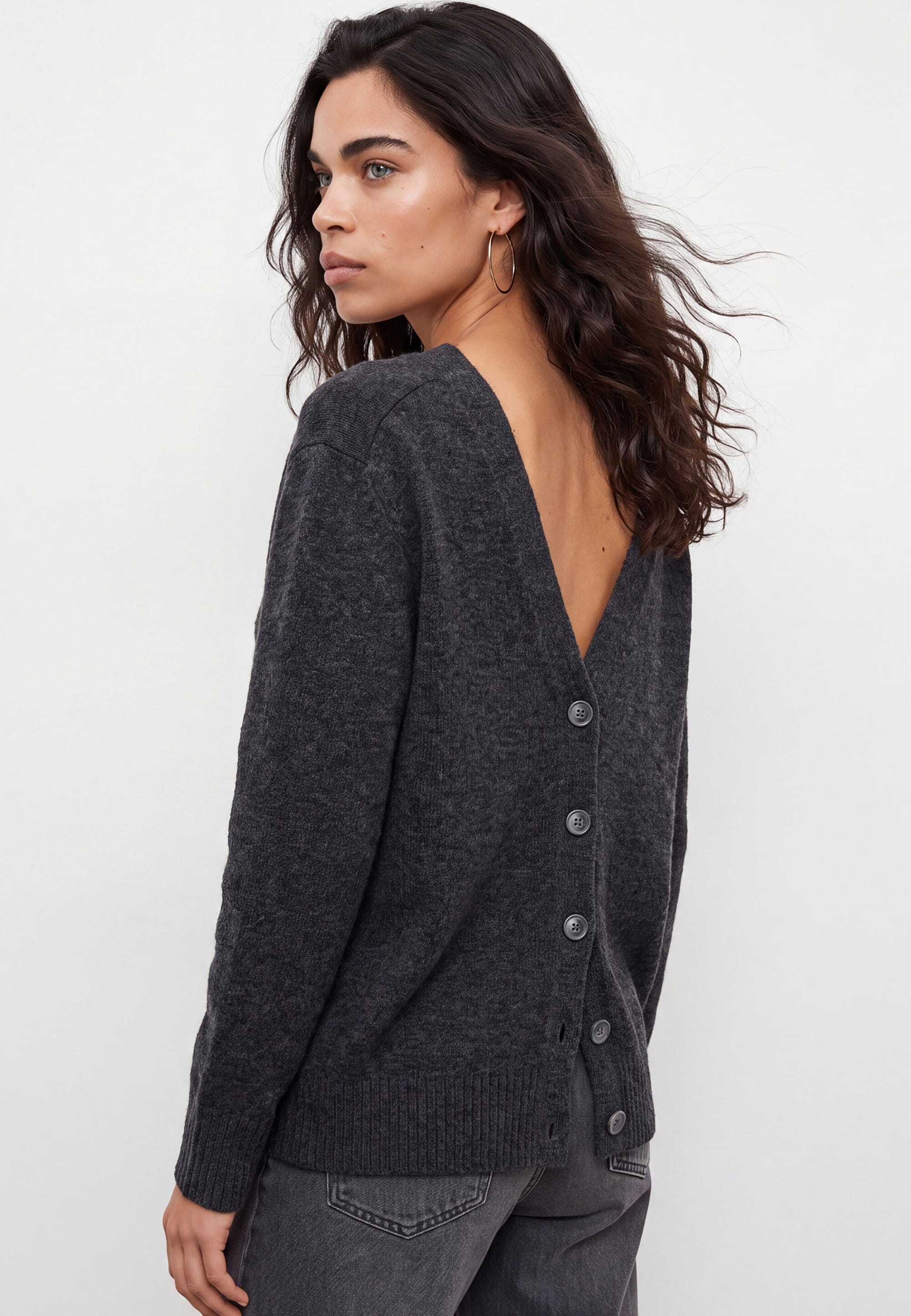 GILET LONG - DELPHINE - ANTHRACITE GILET NEW KOOKAI Mode Kookai