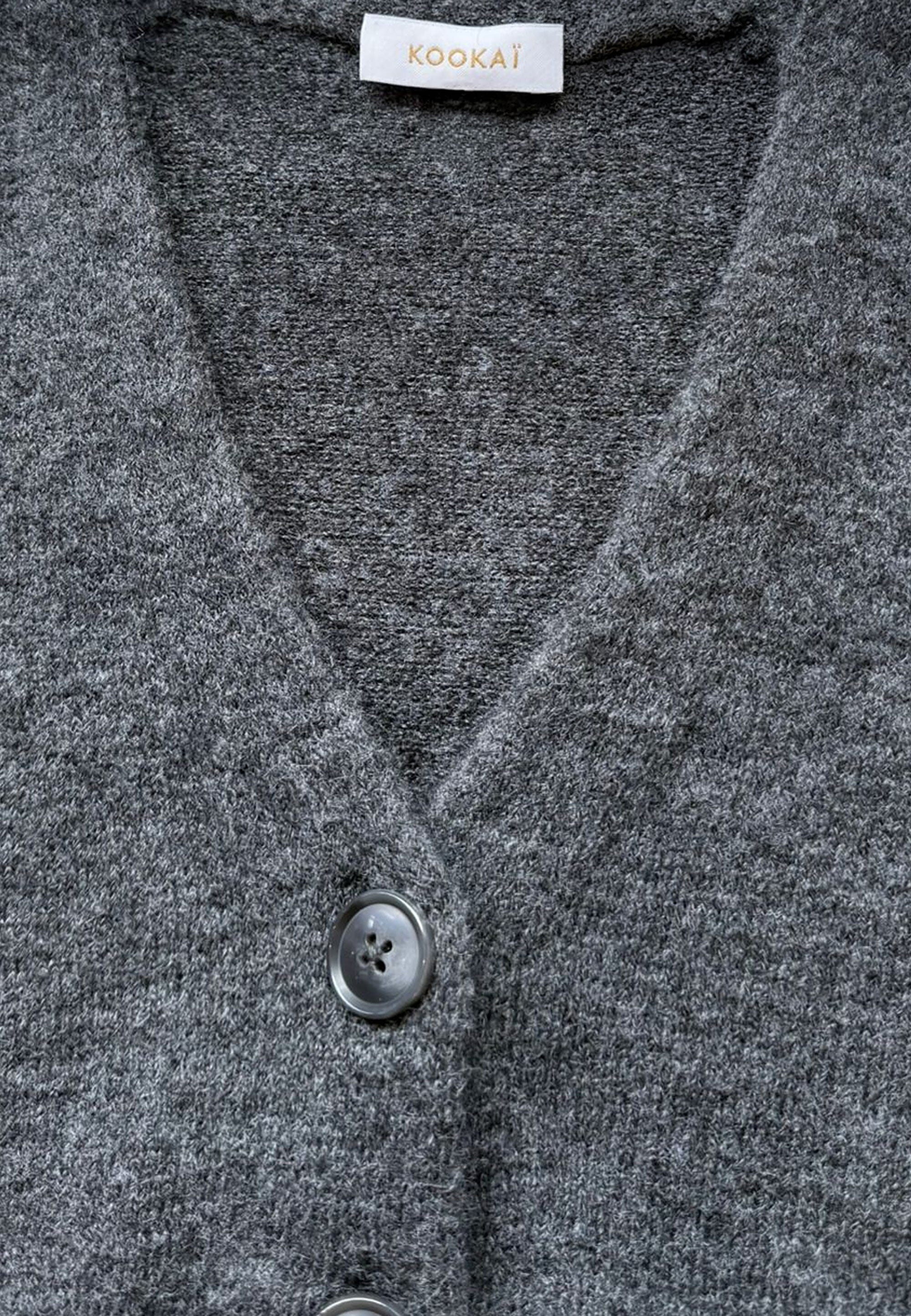 GILET LONG - DELPHINE - ANTHRACITE GILET NEW KOOKAI Mode Kookai