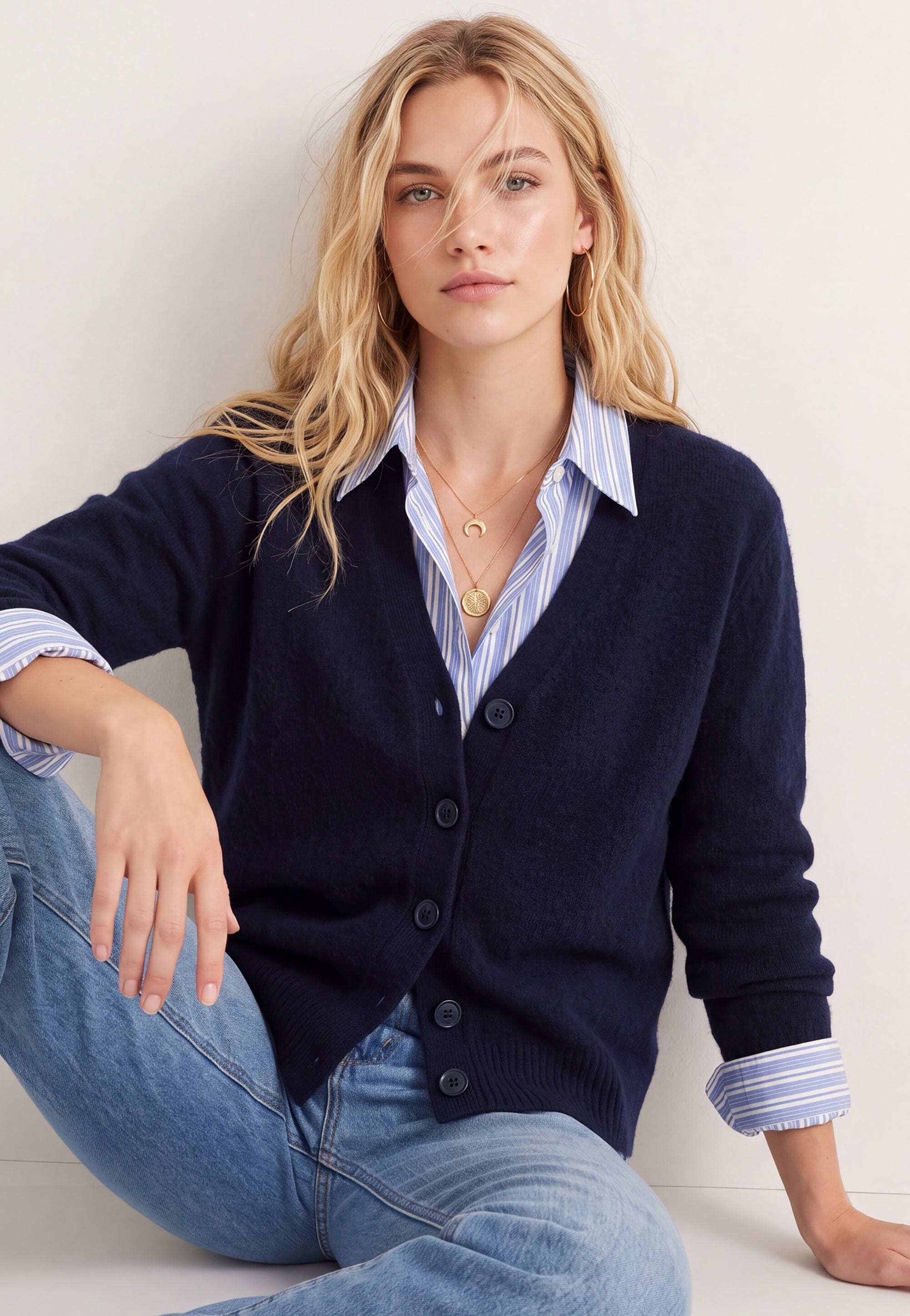 GILET LONG - DELPHINE - MARINE GILET NEW KOOKAI Mode Kookai
