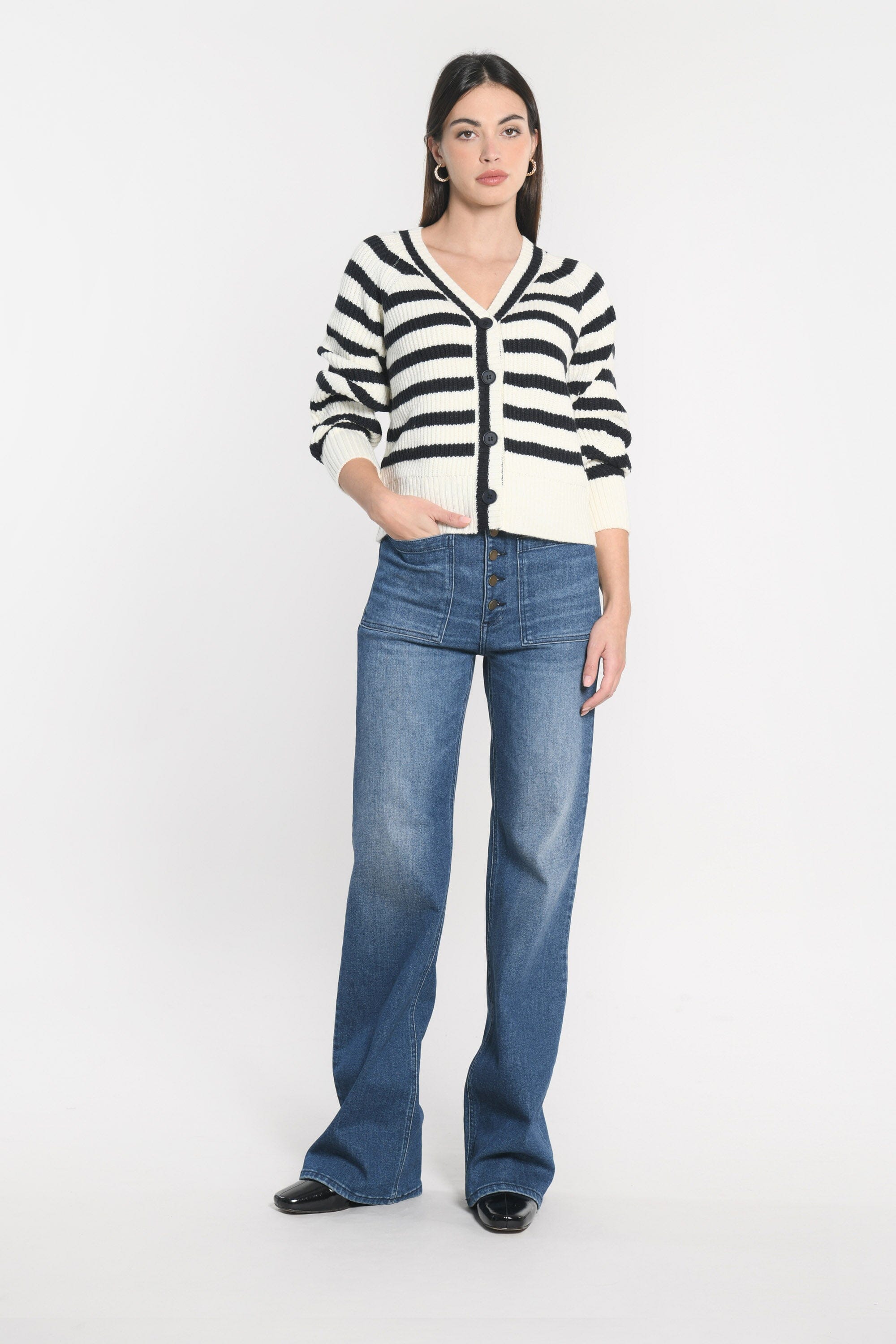 GILET MARIN ECRU/MARINE GILET KOOKAI Mode Kookai