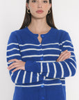 GILET MARINIÈRE CONNIE COBALT/ECRU GILET KOOKAI Mode Kookai