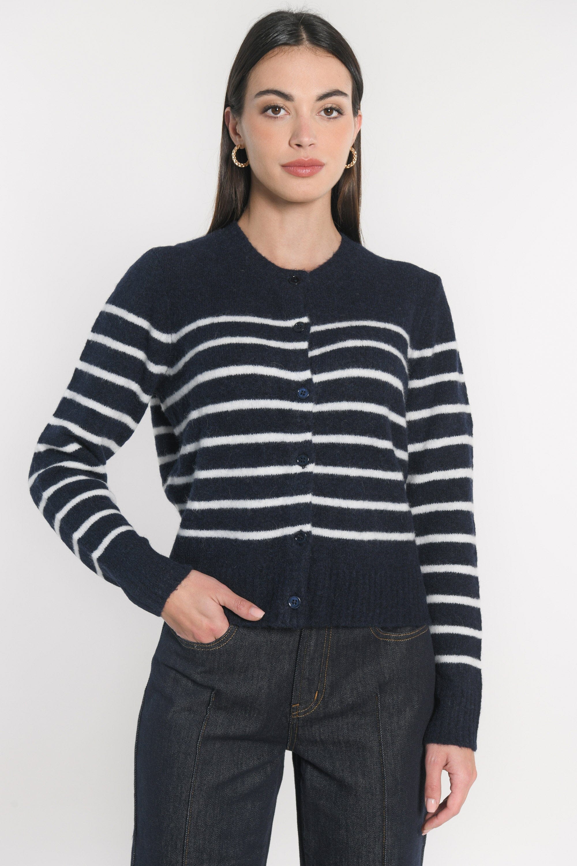 GILET MARINIÈRE CONNIE ECRU/MARINE GILET KOOKAI Mode Kookai