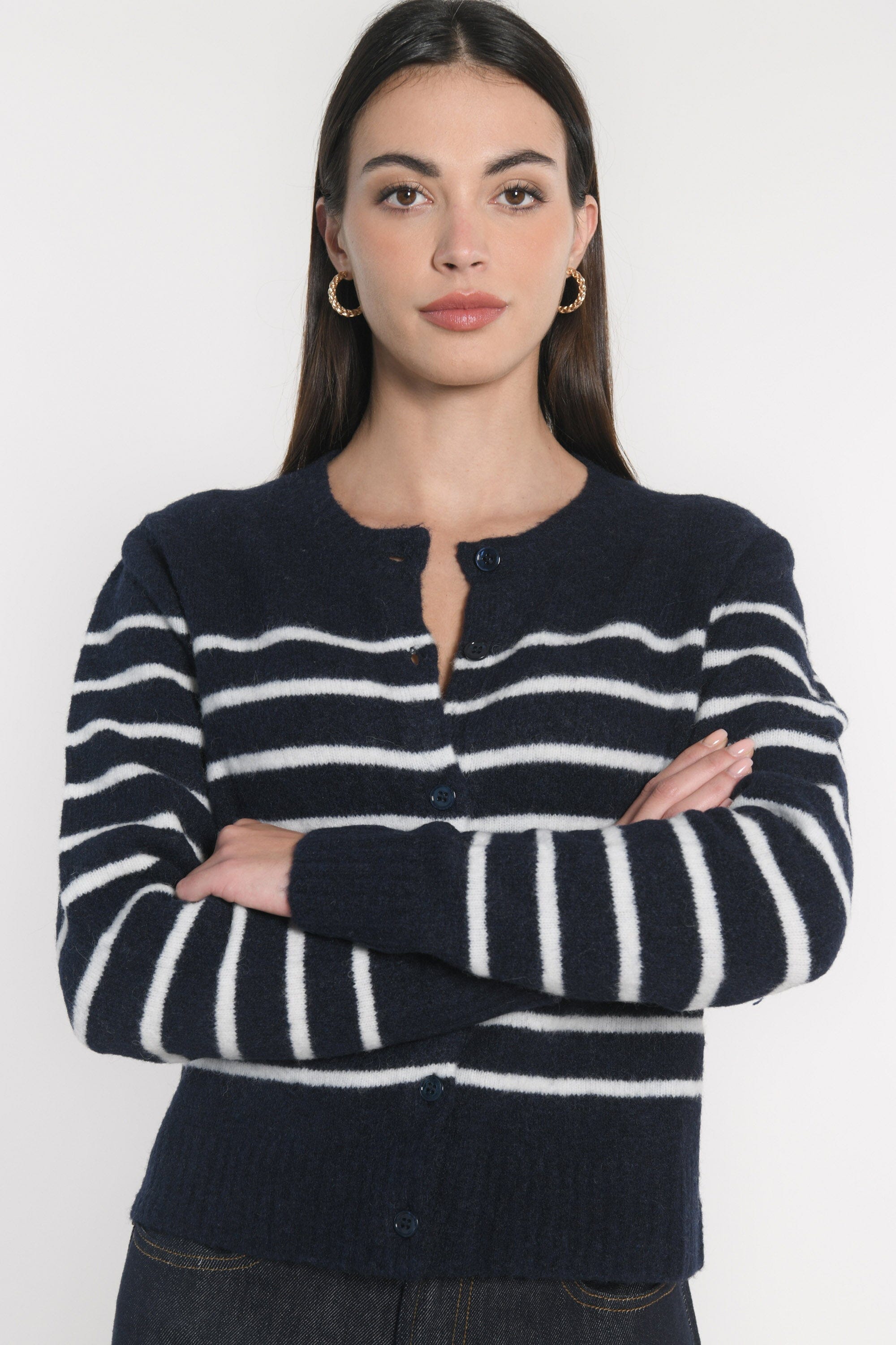 GILET MARINIÈRE CONNIE ECRU/MARINE GILET KOOKAI Mode Kookai