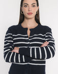 GILET MARINIÈRE CONNIE ECRU/MARINE GILET KOOKAI Mode Kookai