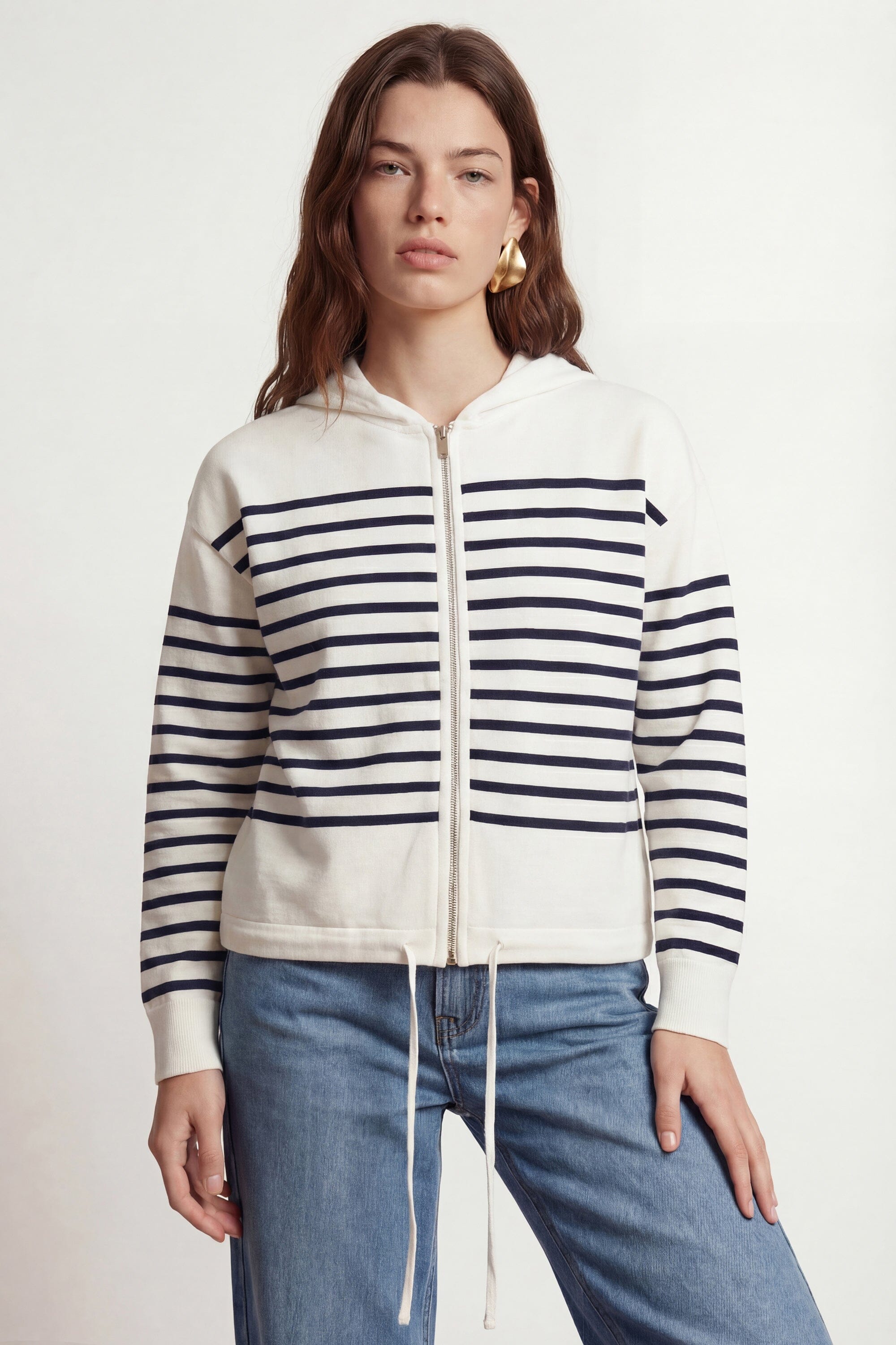 GILET MARINIÈRE - CURT - ECRU/MARINE GILET NEW KOOKAI Mode Kookai