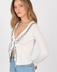Gilet REMY White/black GILET KOOKAI Mode Kookai