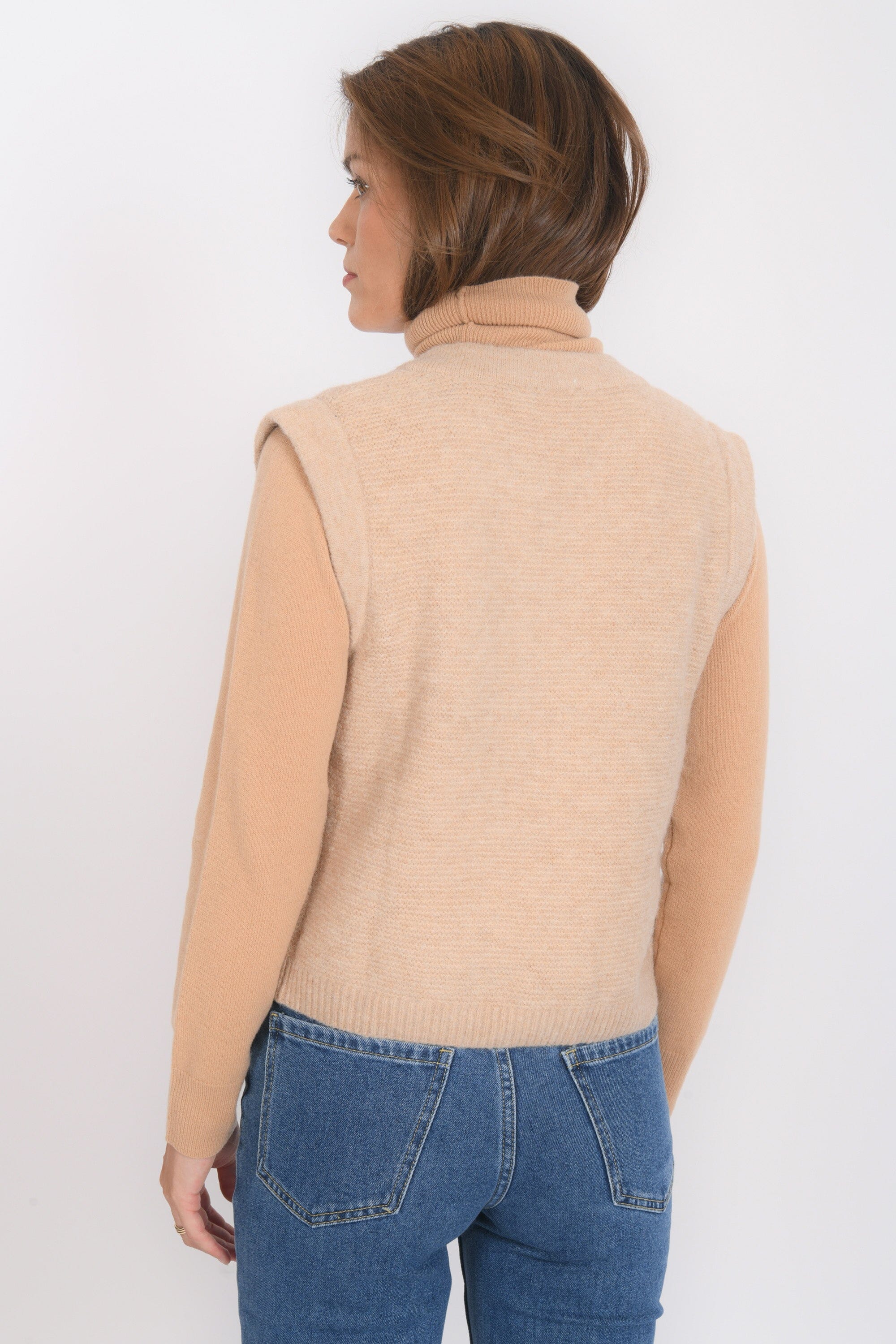 GILET SANS MANCHE - BAMBI - CAMEL GILET NEW KOOKAI Mode Kookai