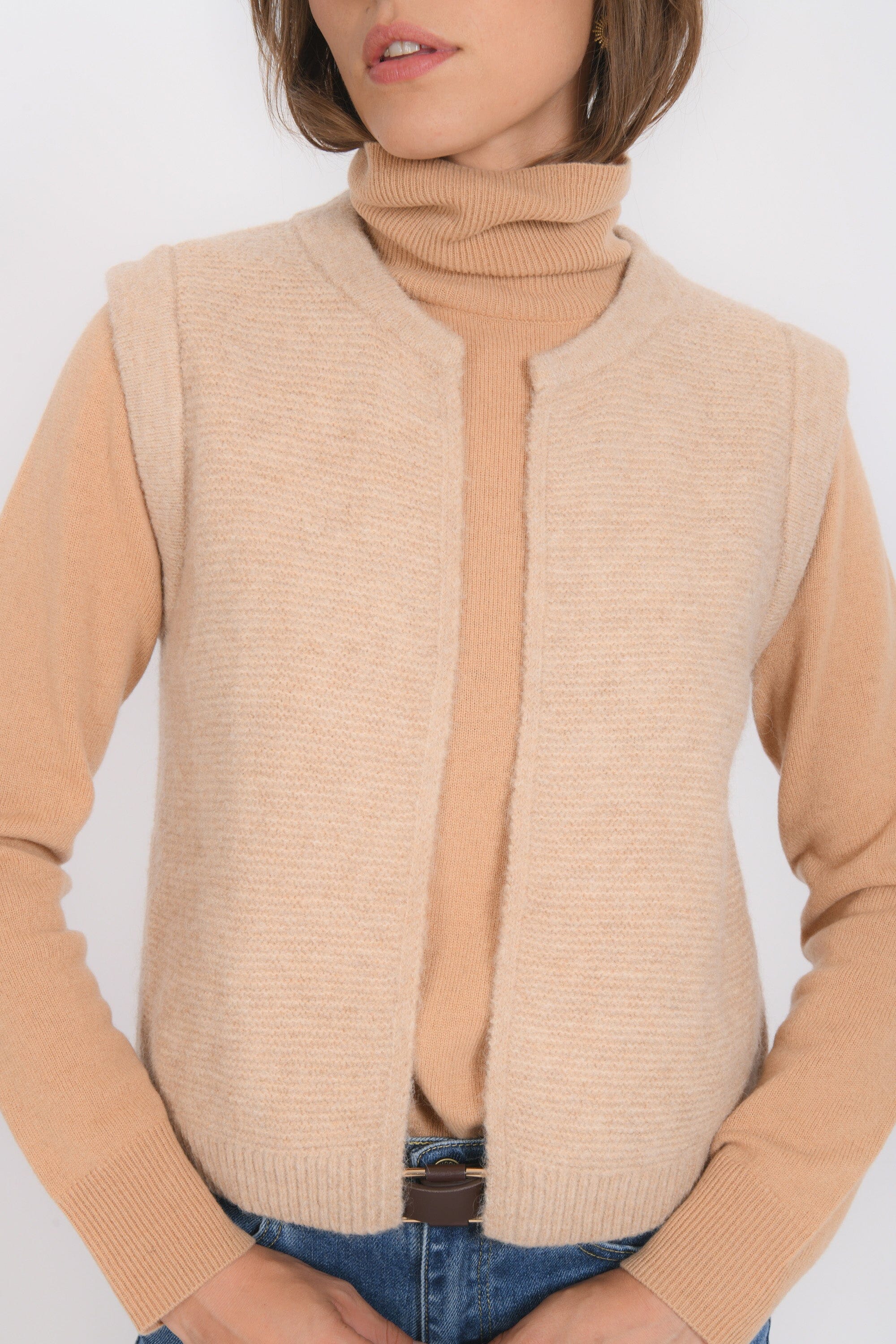 GILET SANS MANCHE - BAMBI - CAMEL GILET NEW KOOKAI Mode Kookai
