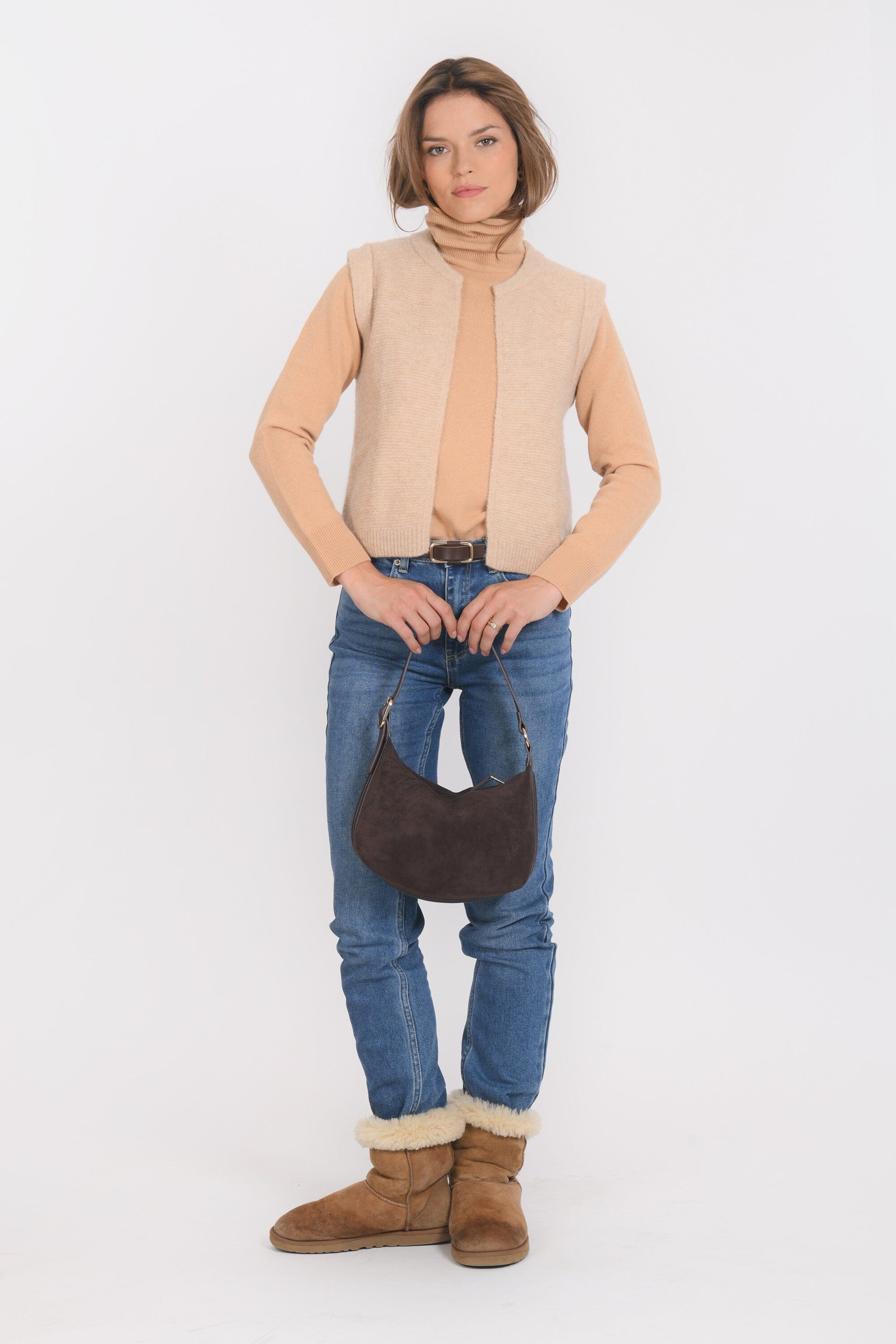 GILET SANS MANCHE - BAMBI - CAMEL GILET NEW KOOKAI Mode Kookai