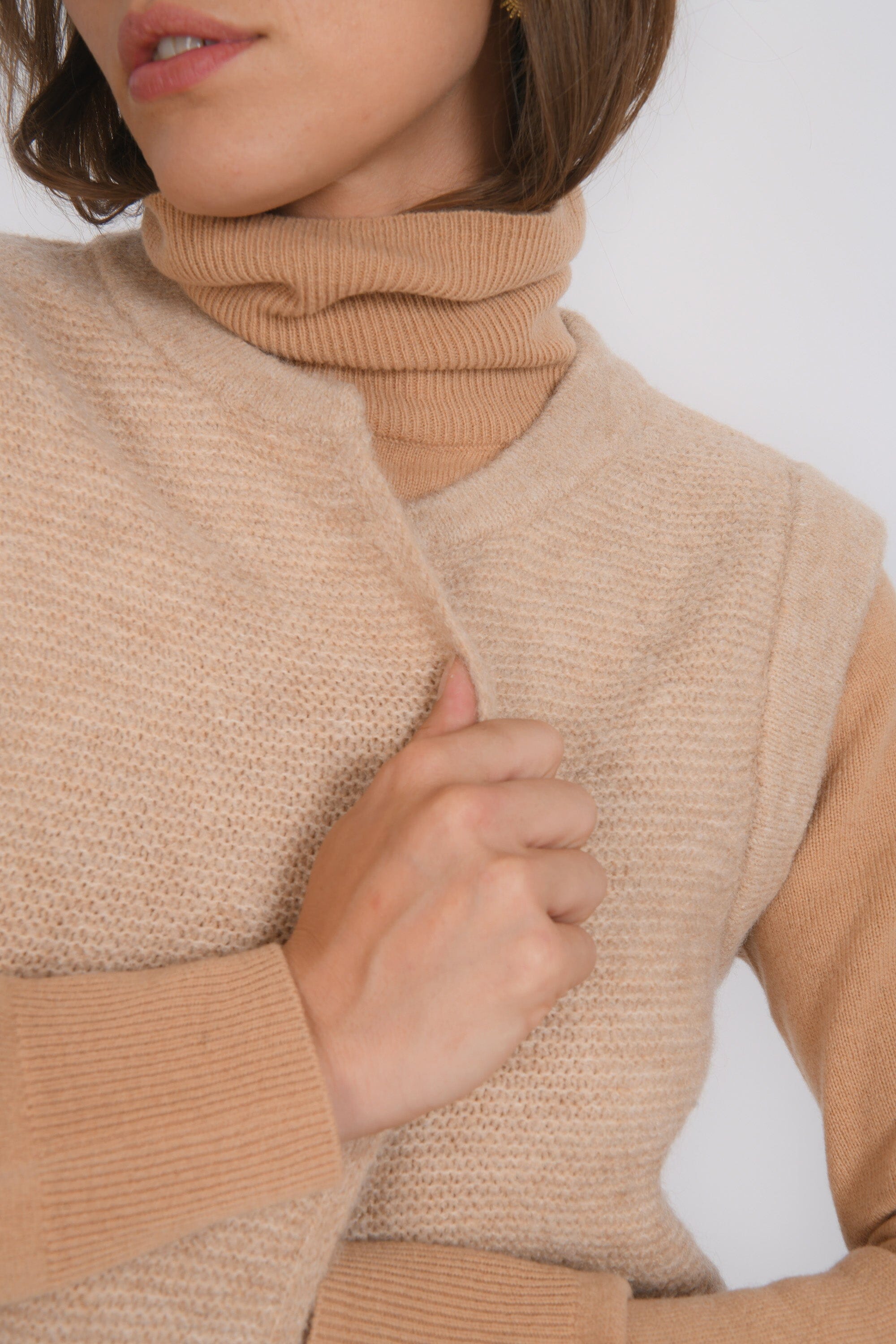GILET SANS MANCHE - BAMBI - CAMEL GILET NEW KOOKAI Mode Kookai