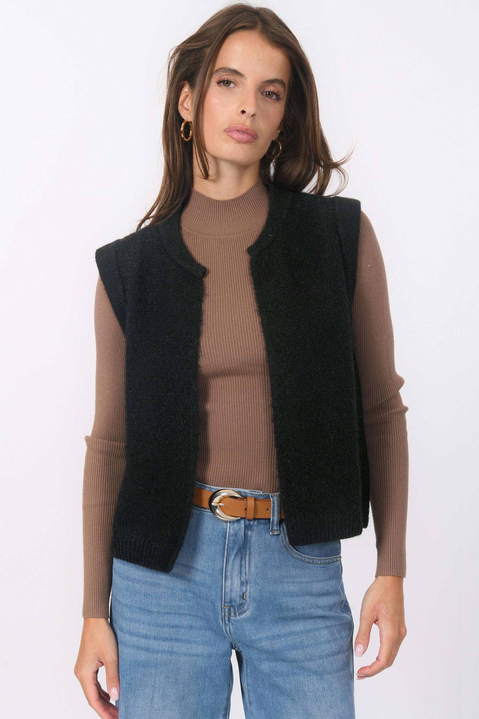 Gilet Sans Manches KOOKAI - Taille 36, Couleur Beige, Parfait Pour Un Look Décontracté
