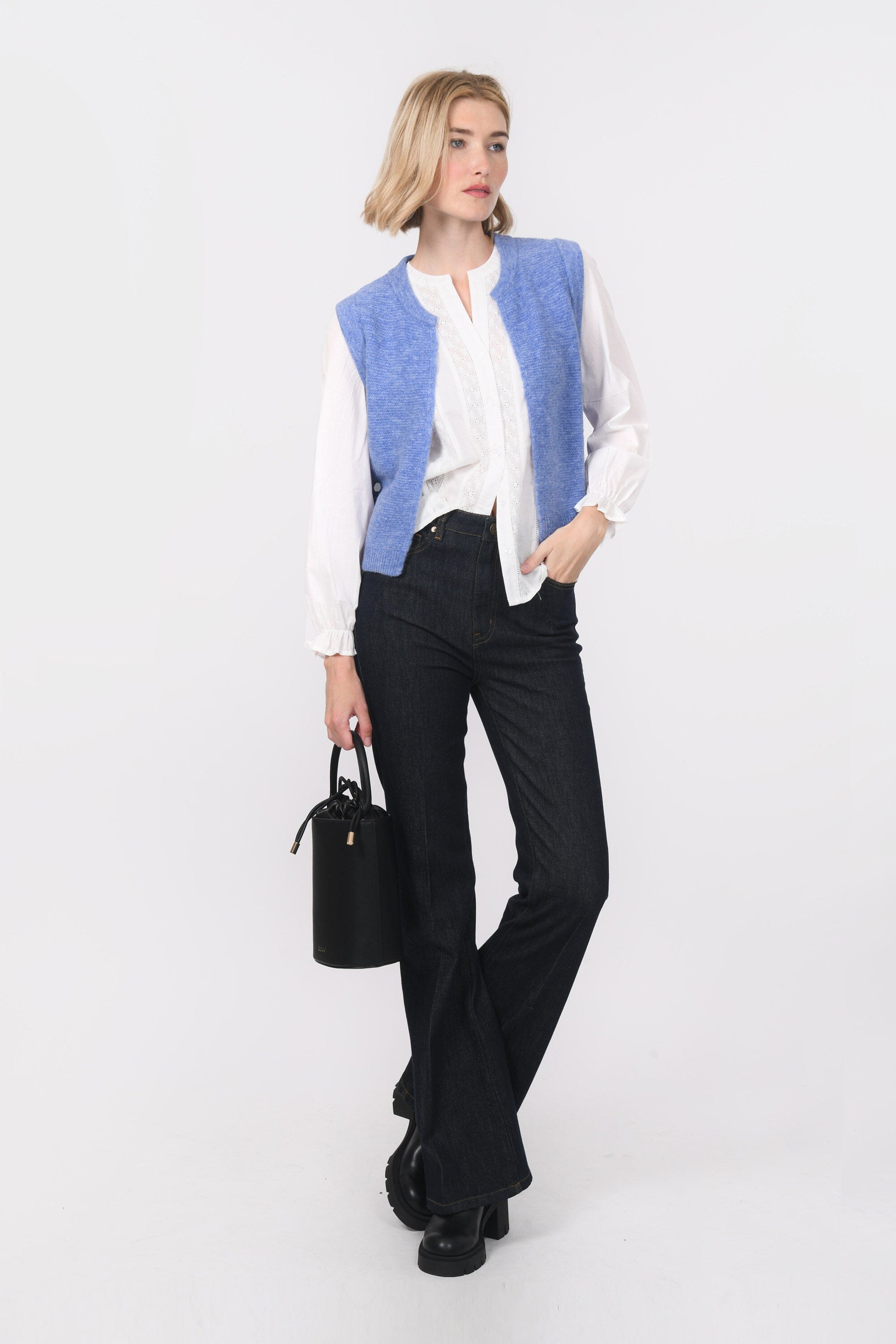 GILET SANS MANCHE - BAMBI - PERVENCHE GILET NEW KOOKAI Mode Kookai