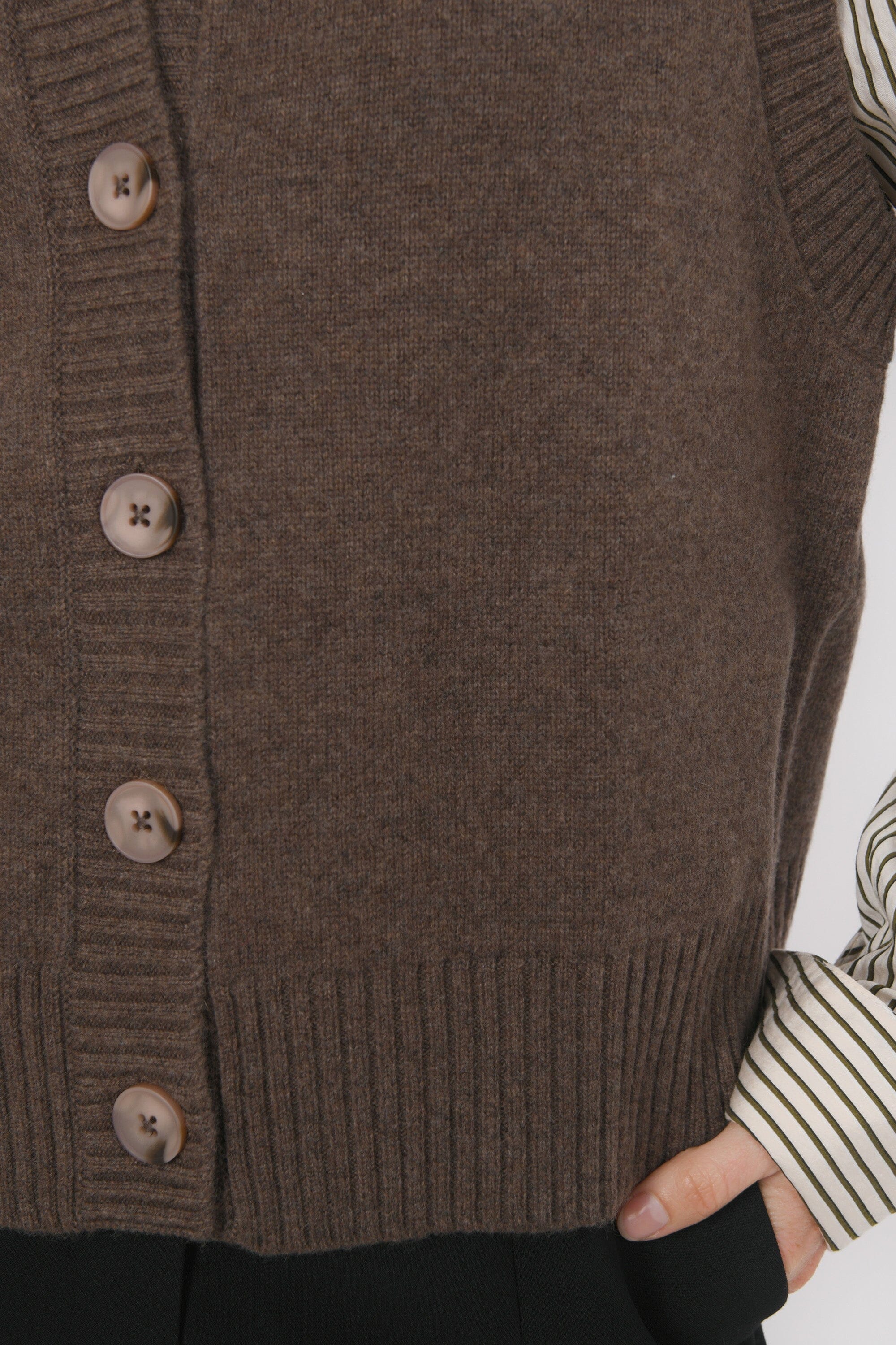 GILET SANS MANCHE - BASTIA - CHOCOLAT GILET NEW KOOKAI Mode Kookai