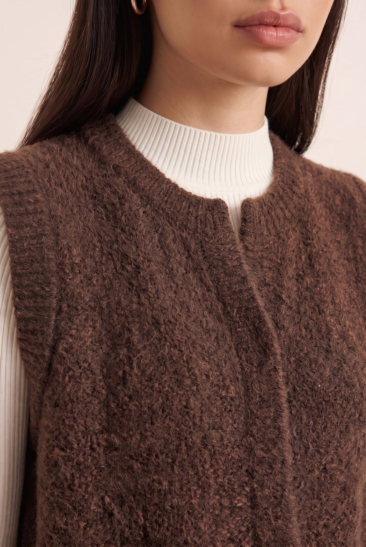 GILET SANS MANCHE - DAGNY - CHOCOLAT GILET NEW KOOKAI Mode Kookai