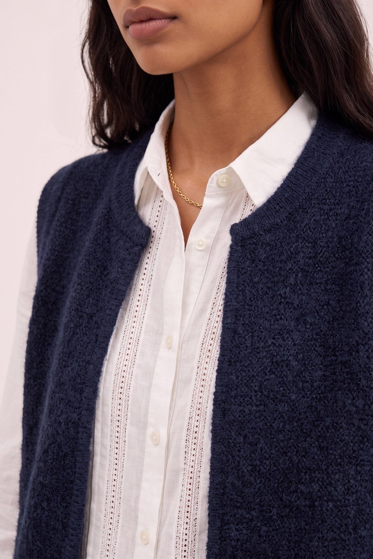 GILET SANS MANCHE - DAGNY - MARINE GILET NEW KOOKAI Mode Kookai