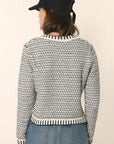 GILET V - NAVY BLANC - ATIKA GILET KOOKAI Mode Kookai