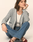 GILET V - NAVY BLANC - ATIKA GILET KOOKAI Mode Kookai