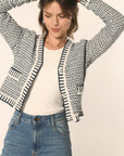 GILET V - NAVY BLANC - ATIKA GILET KOOKAI Mode Kookai