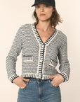 GILET V - NAVY BLANC - ATIKA GILET KOOKAI Mode Kookai