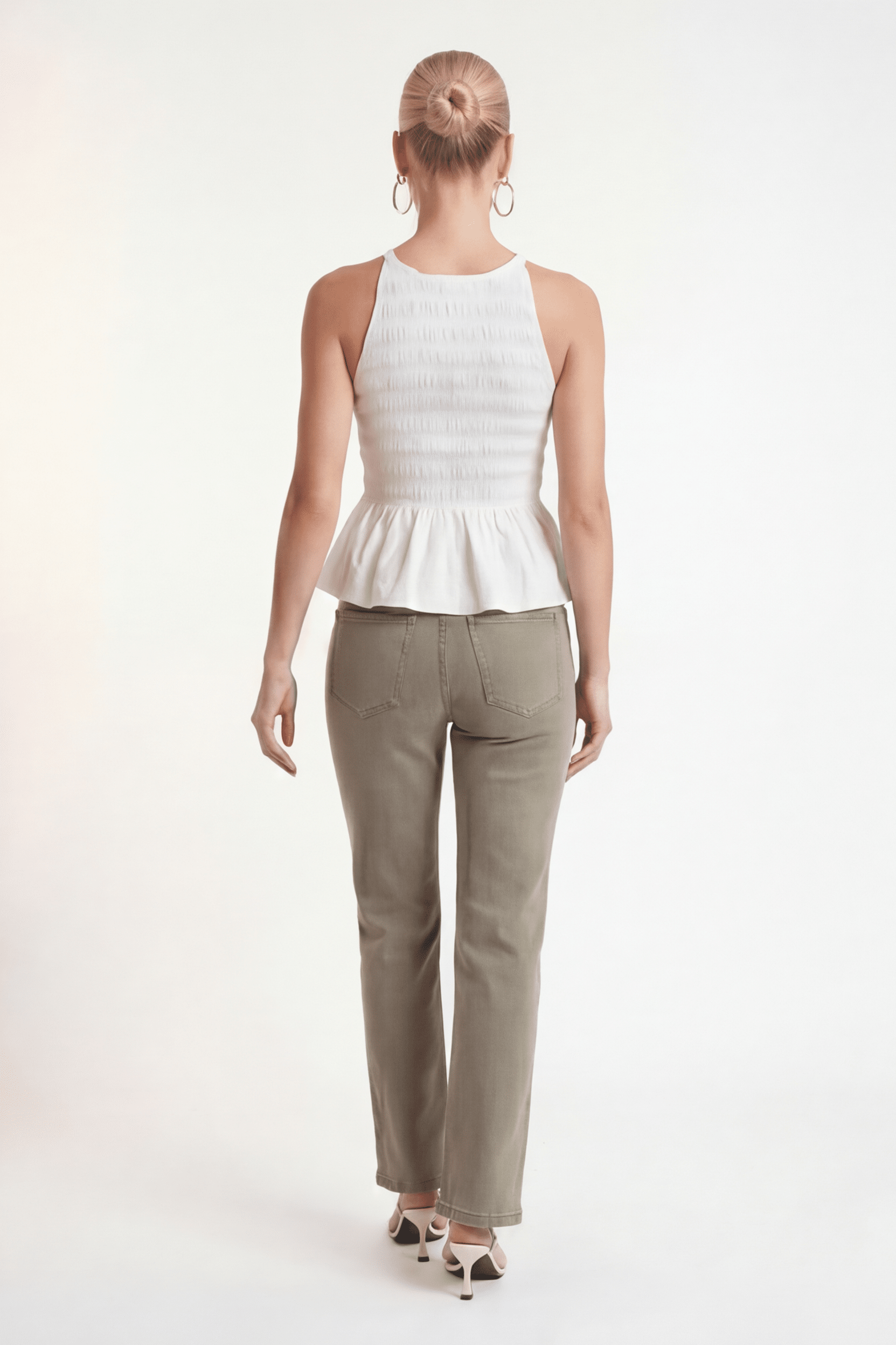 JEAN 7/8EME - CROWNIE - KAKI PANTALON SPORTWEAR NEW KOOKAI Mode Kookai