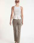 JEAN 7/8EME - CROWNIE - KAKI PANTALON SPORTWEAR NEW KOOKAI Mode Kookai