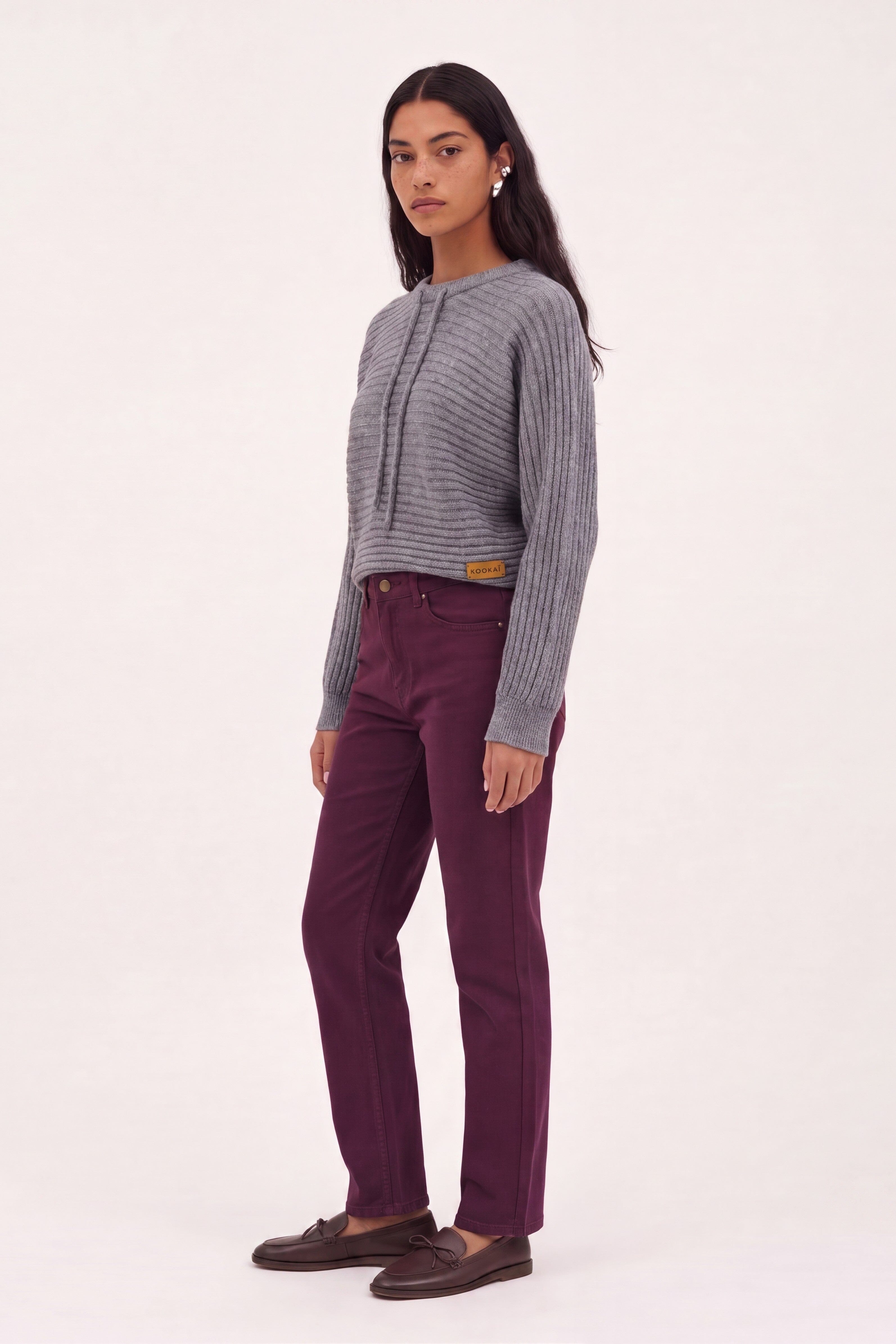 JEAN - BROWNIE - BORDEAUX PANTALON SPORTWEAR NEW KOOKAI Mode Kookai