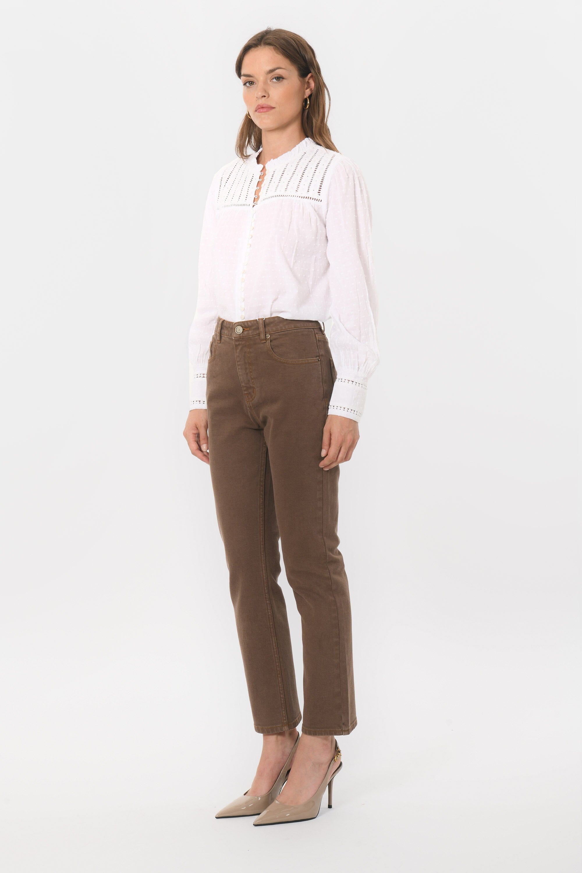 JEAN - BROWNIE - MARRON PANTALON SPORTWEAR NEW KOOKAI Mode Kookai