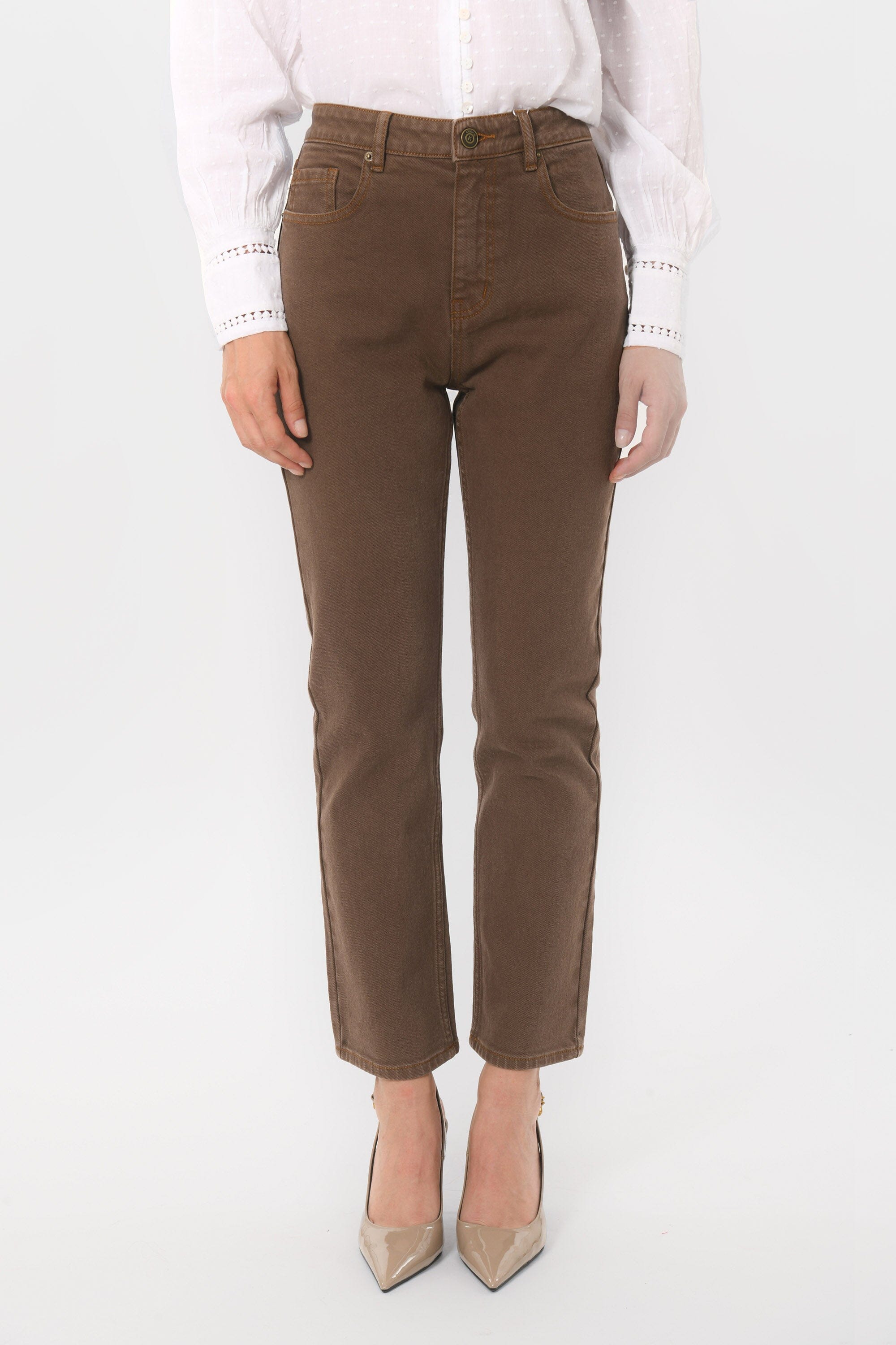 JEAN - BROWNIE - MARRON PANTALON SPORTWEAR NEW KOOKAI Mode Kookai