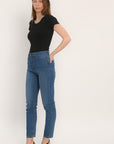 JEAN CROPPED - AZAEL - BLEACH PANTALON SPORTWEAR NEW KOOKAI Mode Kookai