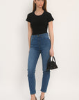 JEAN CROPPED - AZAEL - BLEACH PANTALON SPORTWEAR NEW KOOKAI Mode Kookai