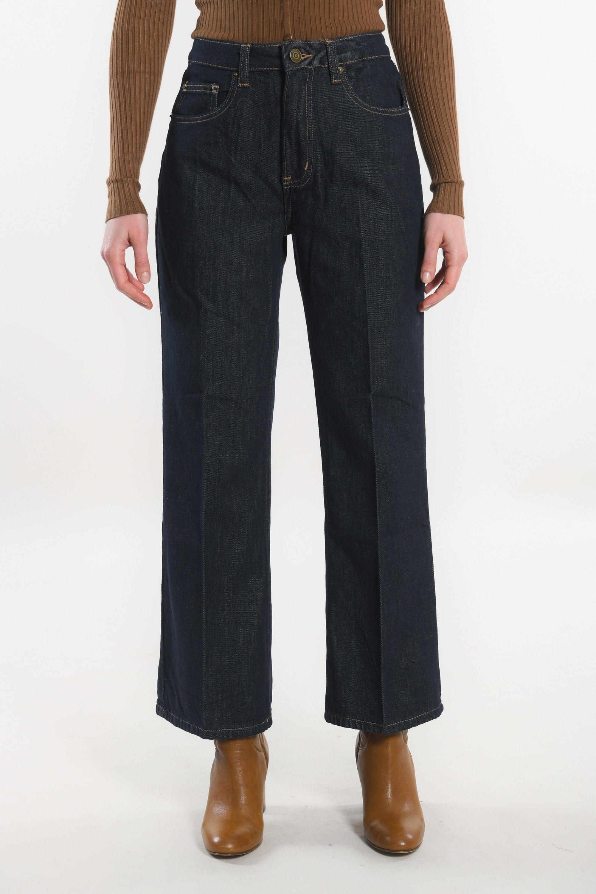 JEAN CROPPED - STACY - RINSE PANTALON SPORTWEAR NEW KOOKAI Mode Kookai