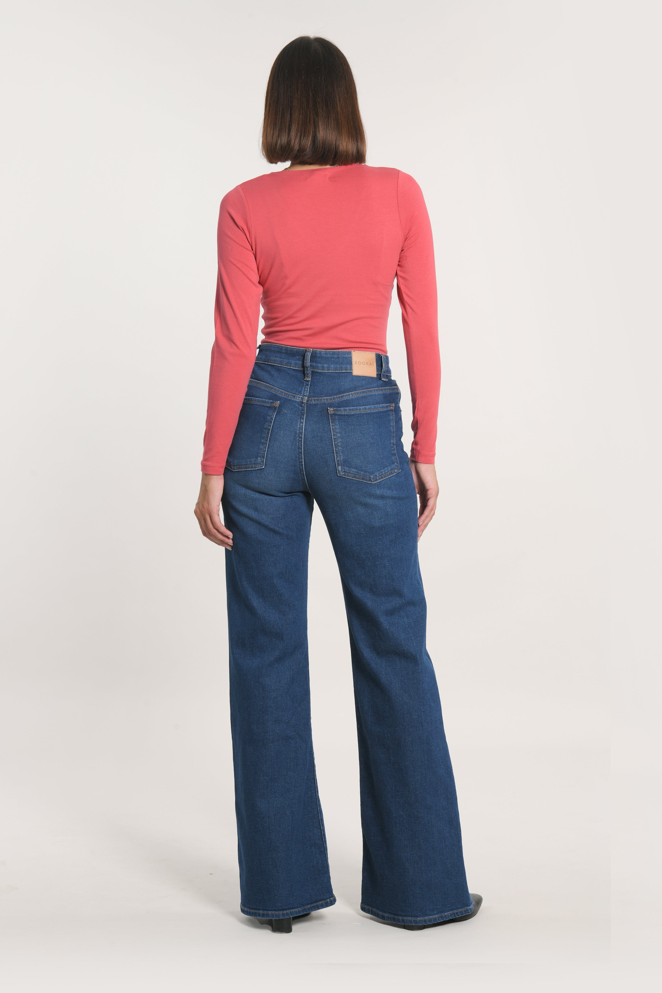 JEAN FLARE ANGELE DOUBLE STONE PANTALON SPORTWEAR NEW KOOKAI Mode Kookai