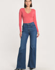 JEAN FLARE ANGELE DOUBLE STONE PANTALON SPORTWEAR NEW KOOKAI Mode Kookai