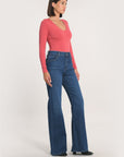 JEAN FLARE ANGELE DOUBLE STONE PANTALON SPORTWEAR NEW KOOKAI Mode Kookai