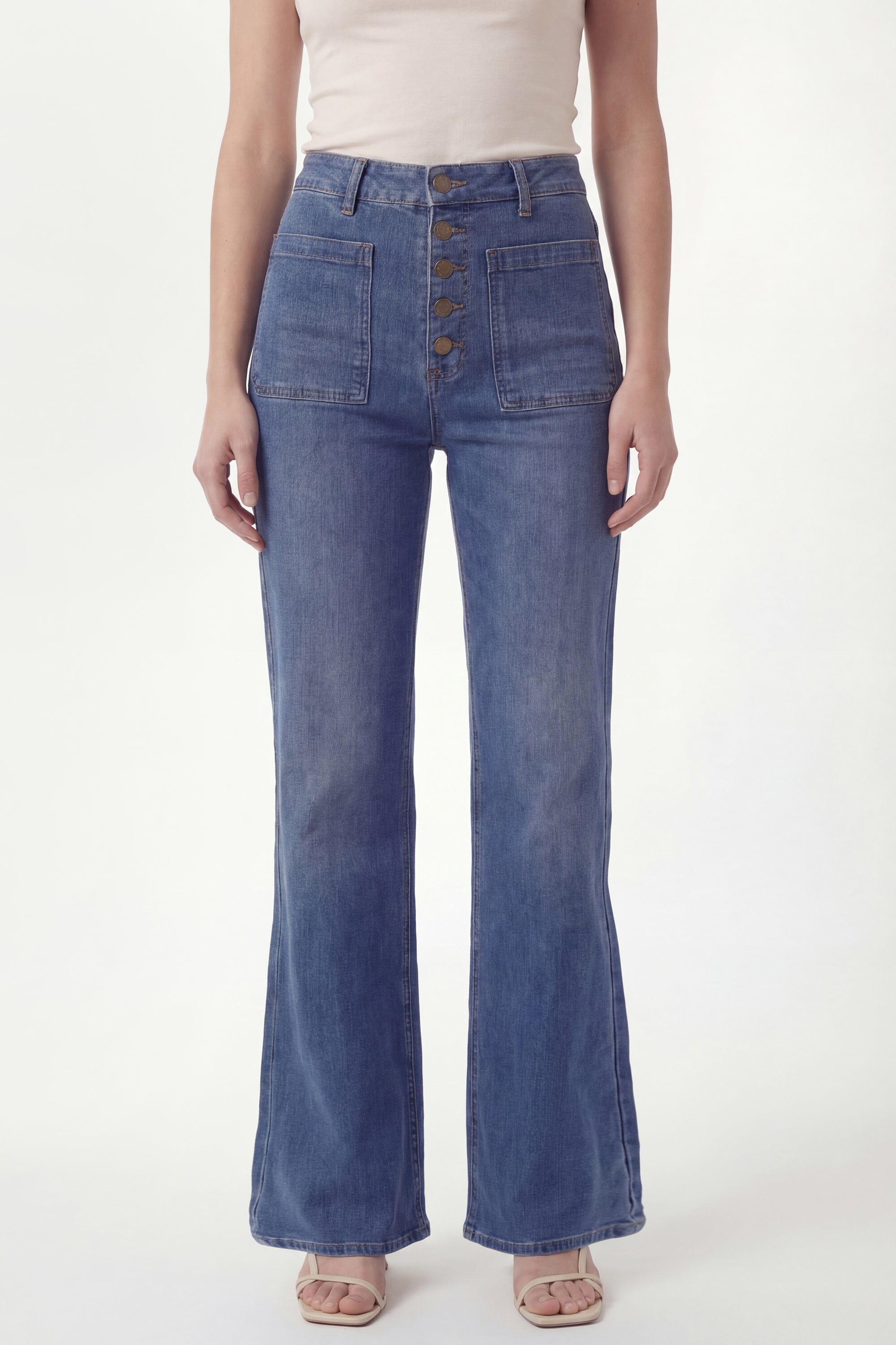 JEAN FLARE JENNY STONE PANTALON SPORTWEAR KOOKAI Mode Kookai