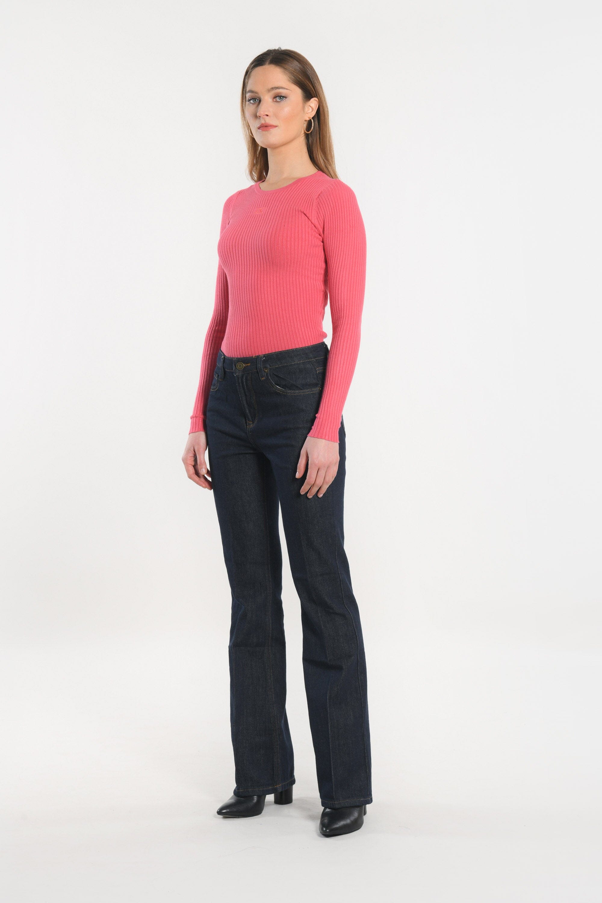JEAN FLARE - STACY - RINSE PANTALON SPORTWEAR NEW KOOKAI Mode Kookai