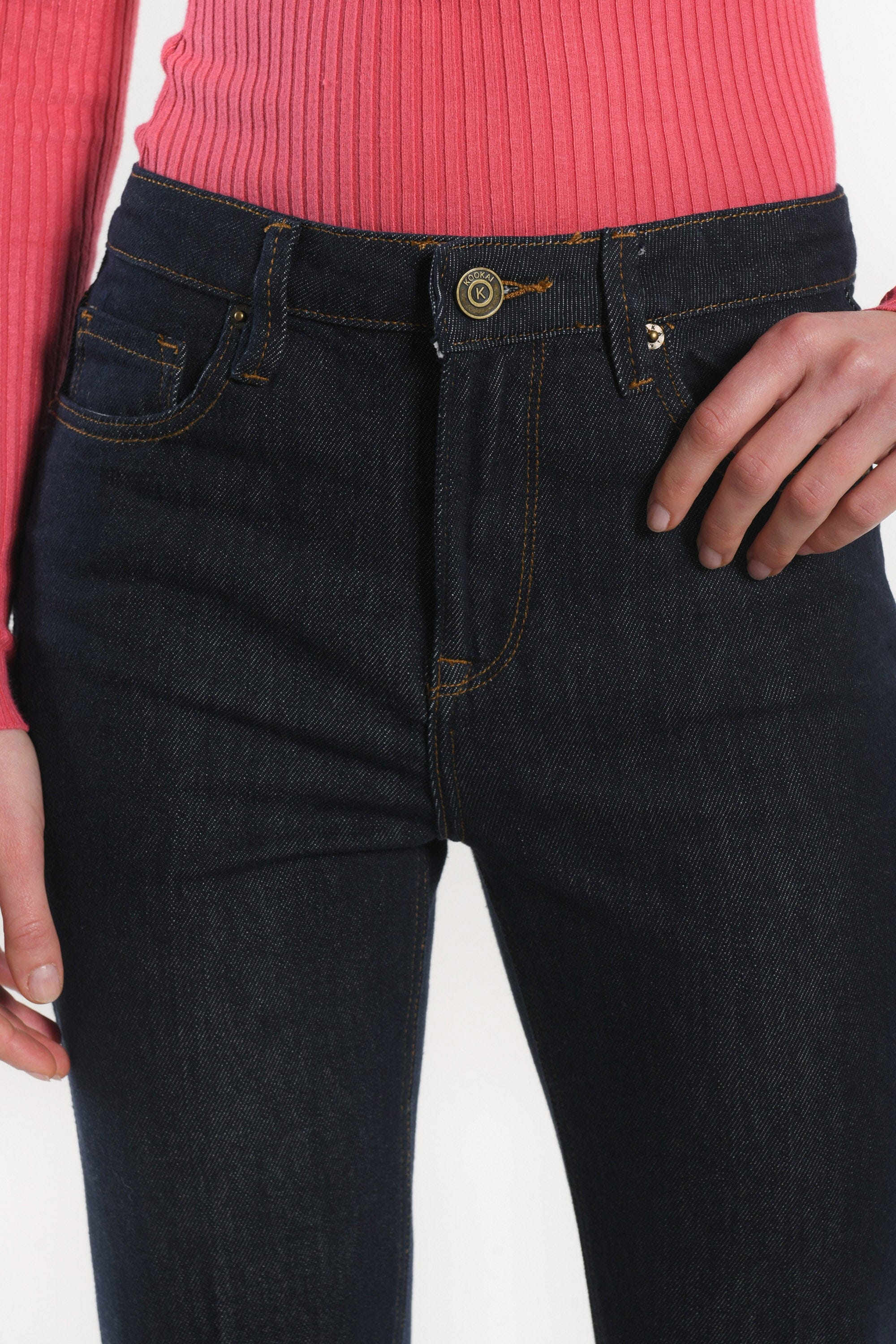 JEAN FLARE - STACY - RINSE PANTALON SPORTWEAR NEW KOOKAI Mode Kookai