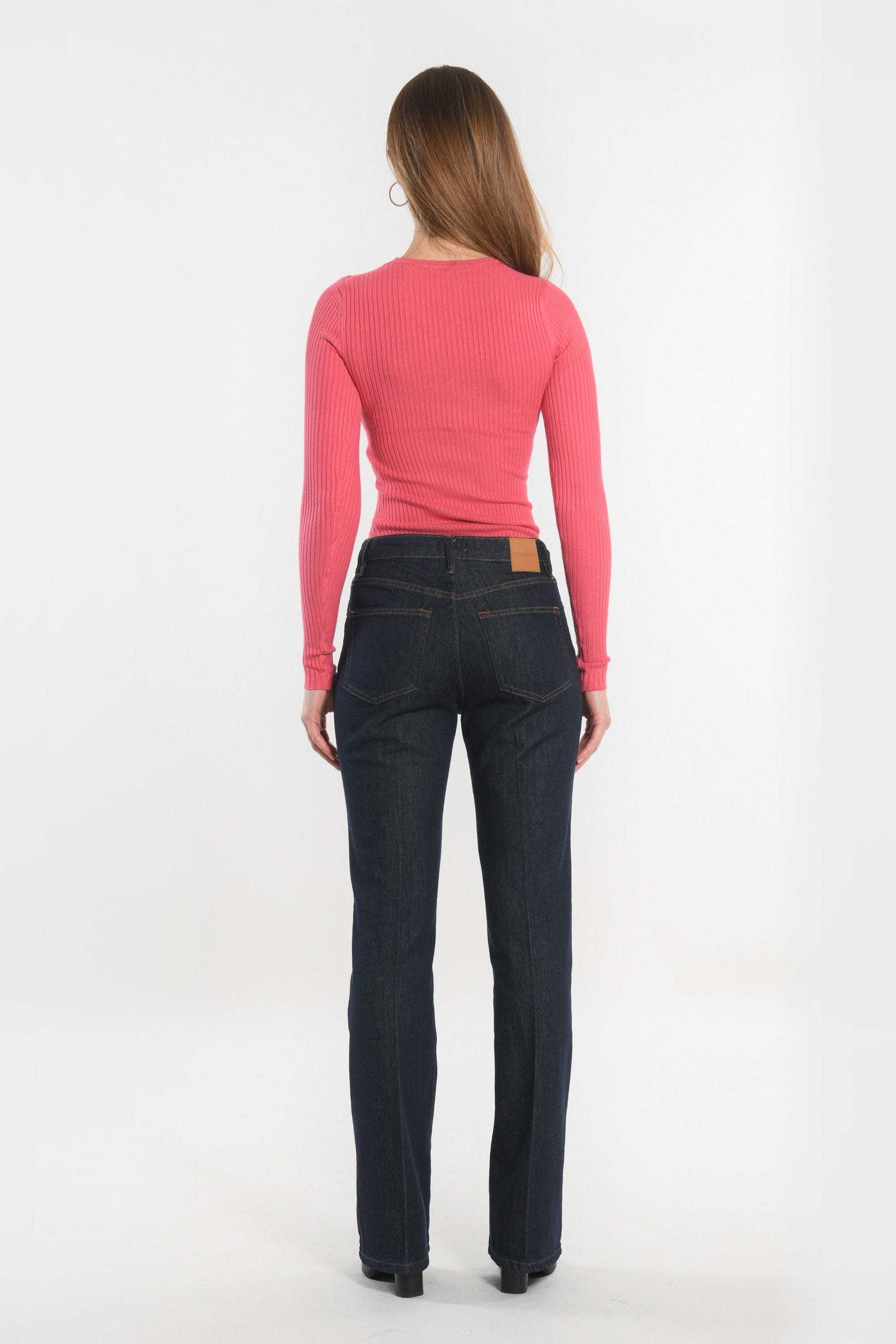 JEAN FLARE - STACY - RINSE PANTALON SPORTWEAR NEW KOOKAI Mode Kookai