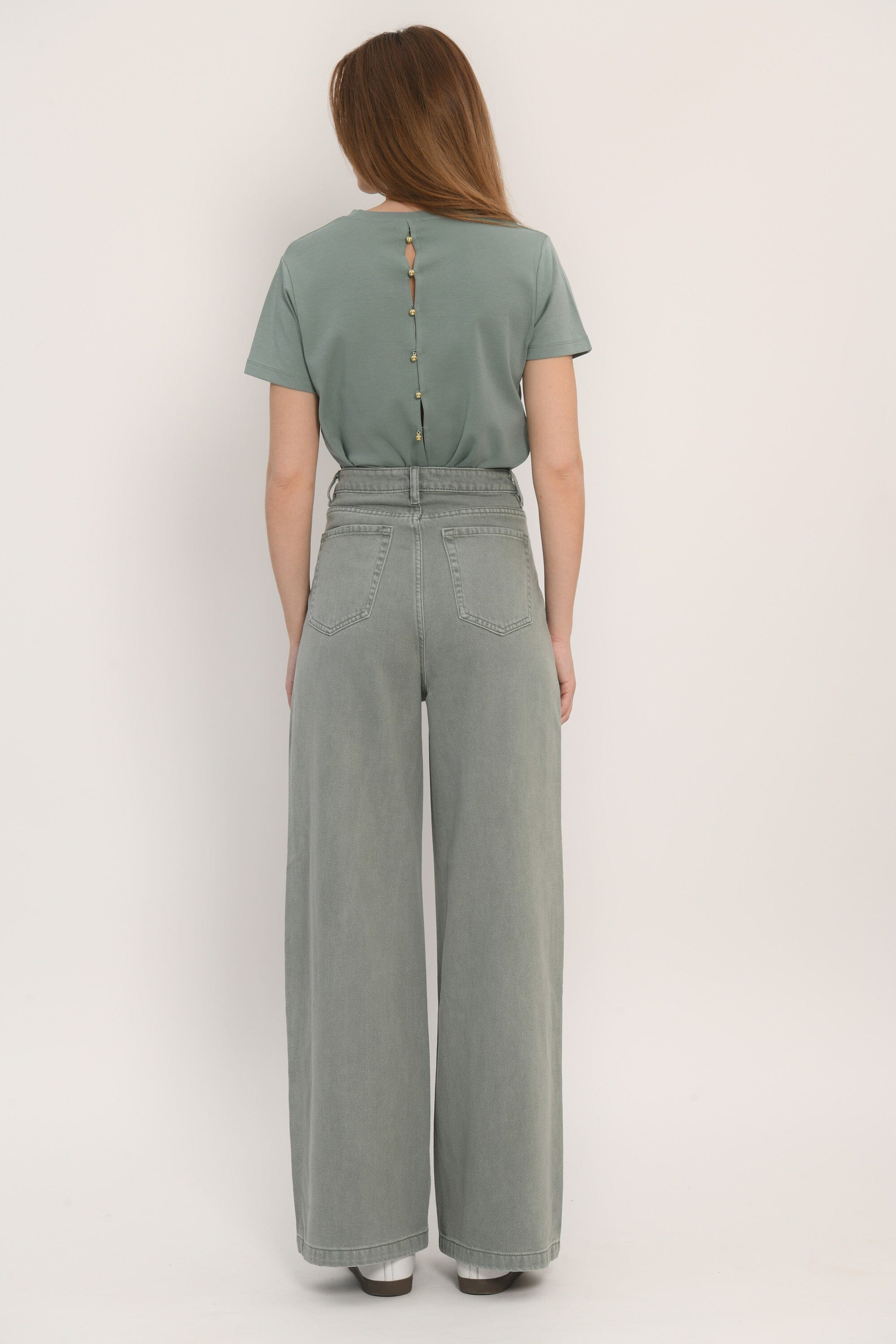 JEAN LARGE - ARLOW - SAUGE PANTALON SPORTWEAR KOOKAI Mode Kookai