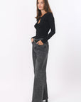 JEAN LARGE - BLANCHE - BLACK PANTALON SPORTWEAR NEW KOOKAI Mode Kookai