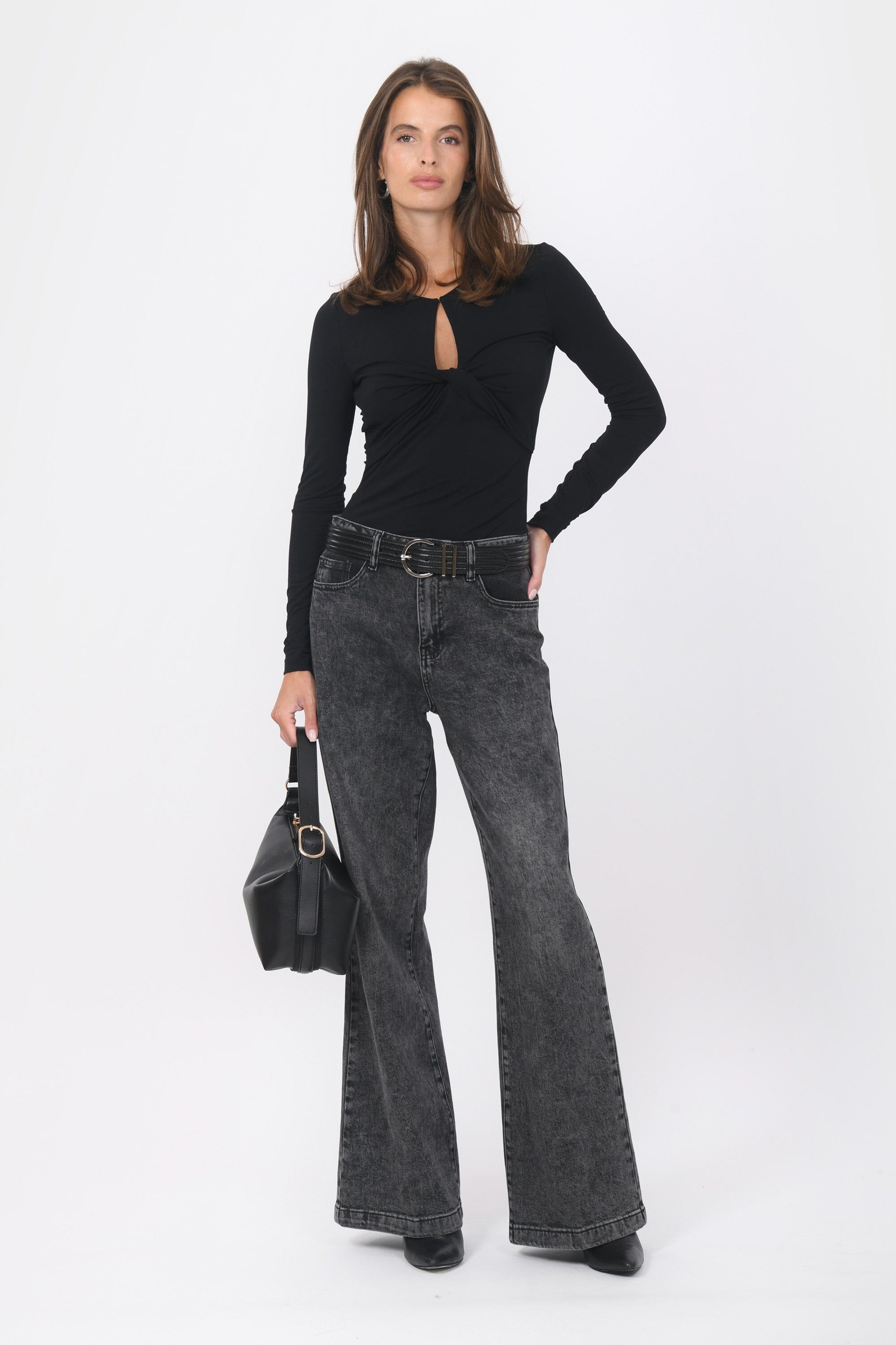 JEAN LARGE - BLANCHE - BLACK PANTALON SPORTWEAR NEW KOOKAI Mode Kookai