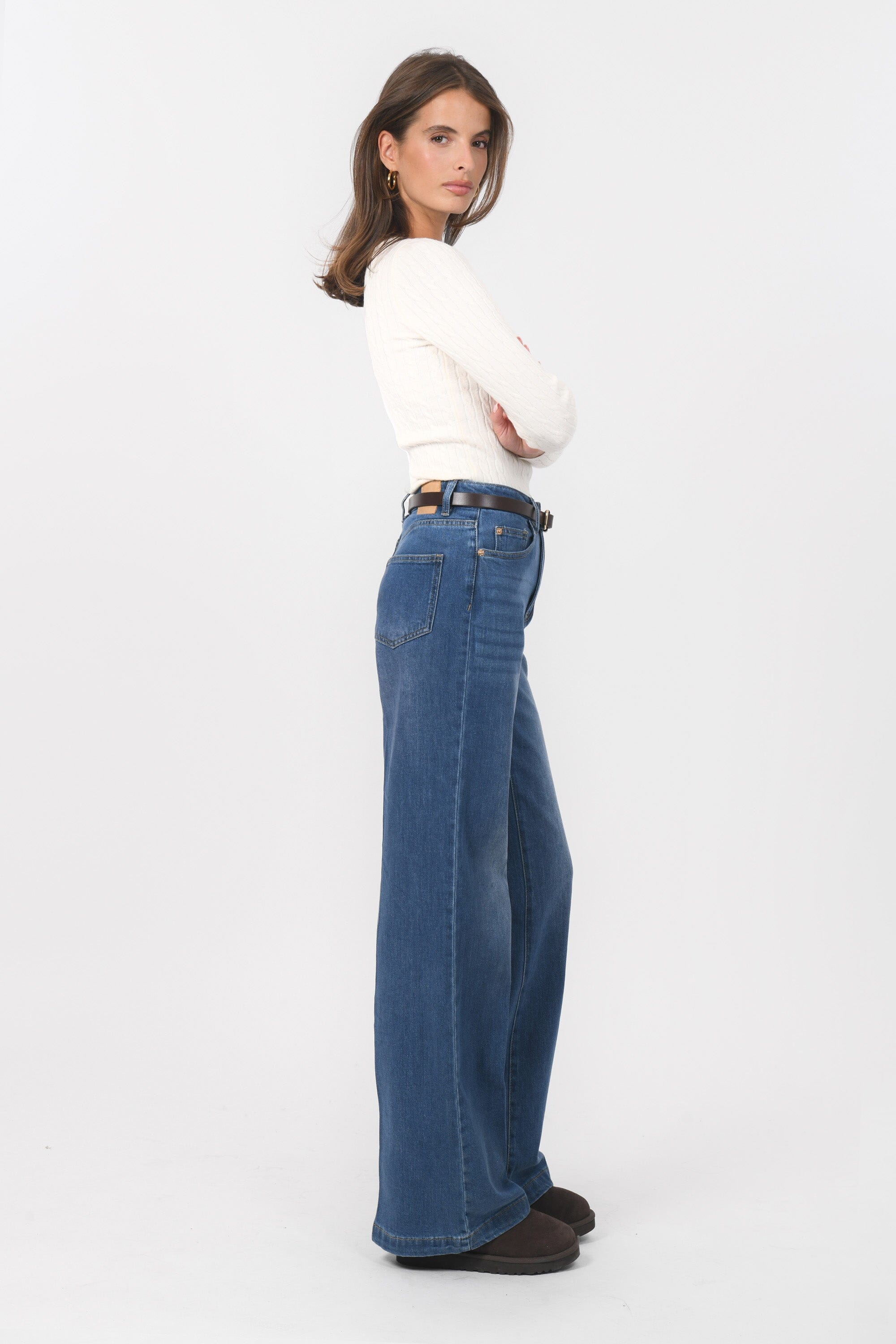 JEAN LARGE - BLANCHE - BLEACH PANTALON SPORTWEAR NEW KOOKAI Mode Kookai
