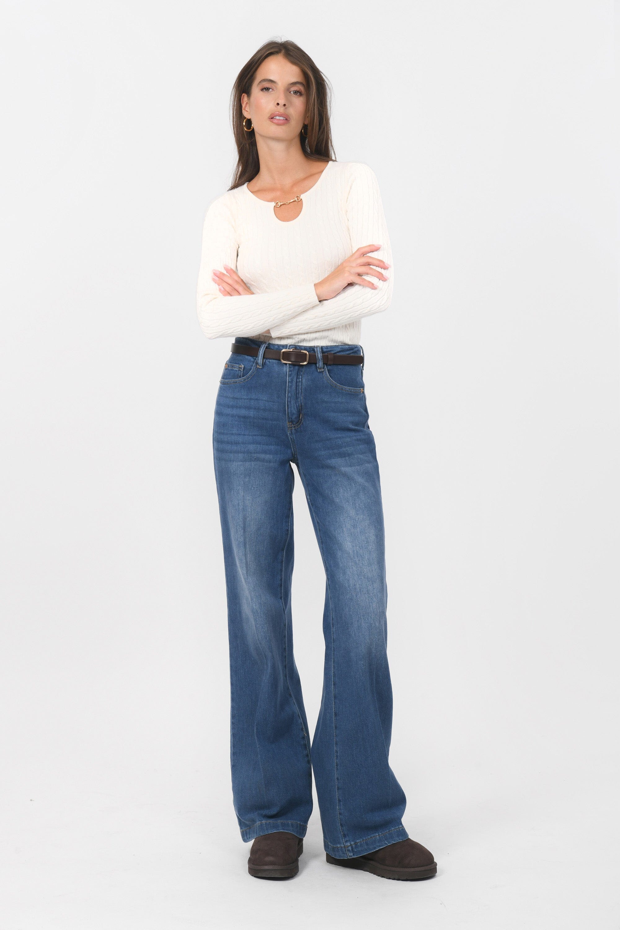JEAN LARGE - BLANCHE - BLEACH PANTALON SPORTWEAR NEW KOOKAI Mode Kookai
