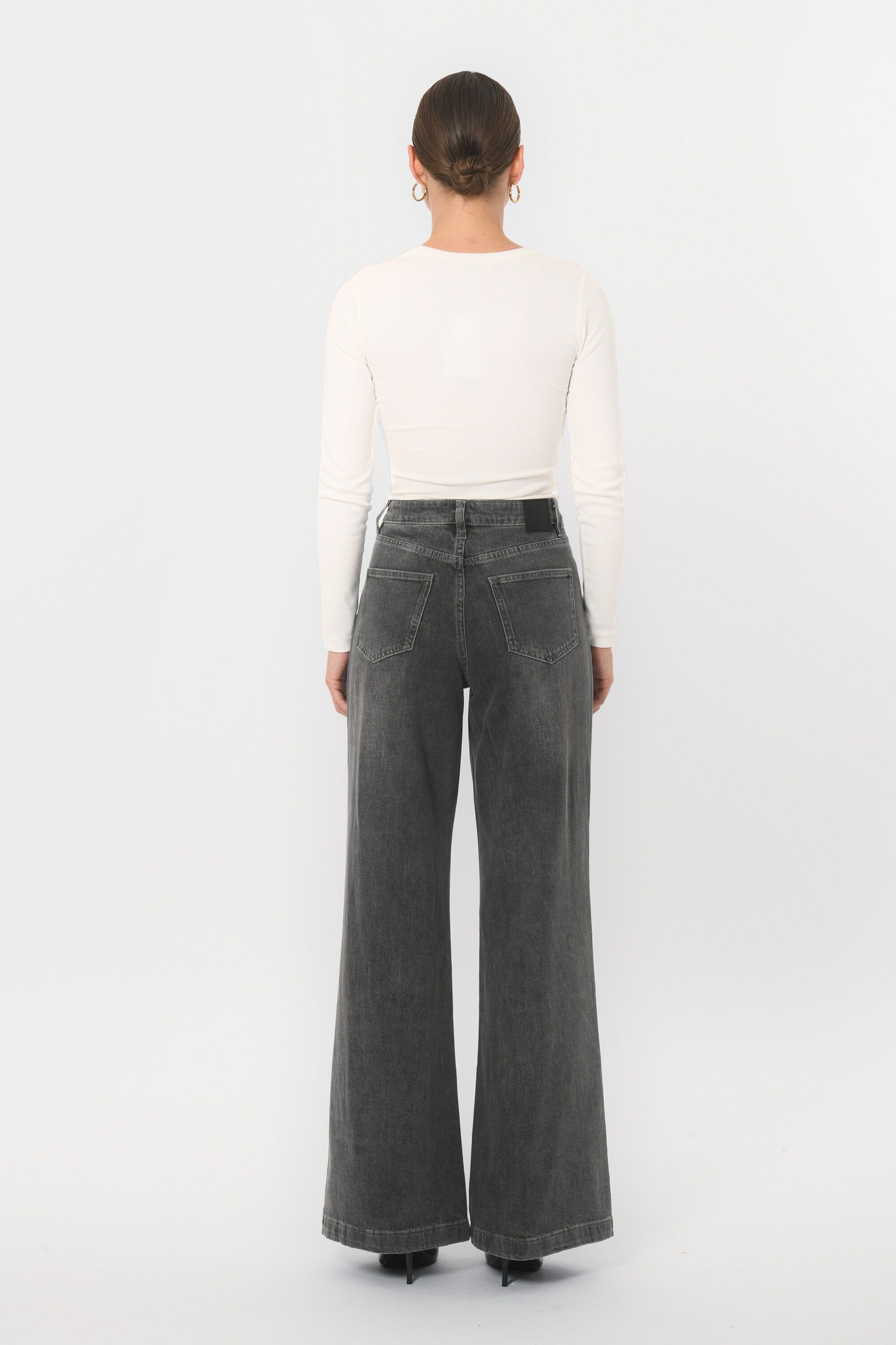 JEAN LARGE - BLANCHE - GRIS PANTALON SPORTWEAR NEW KOOKAI Mode Kookai