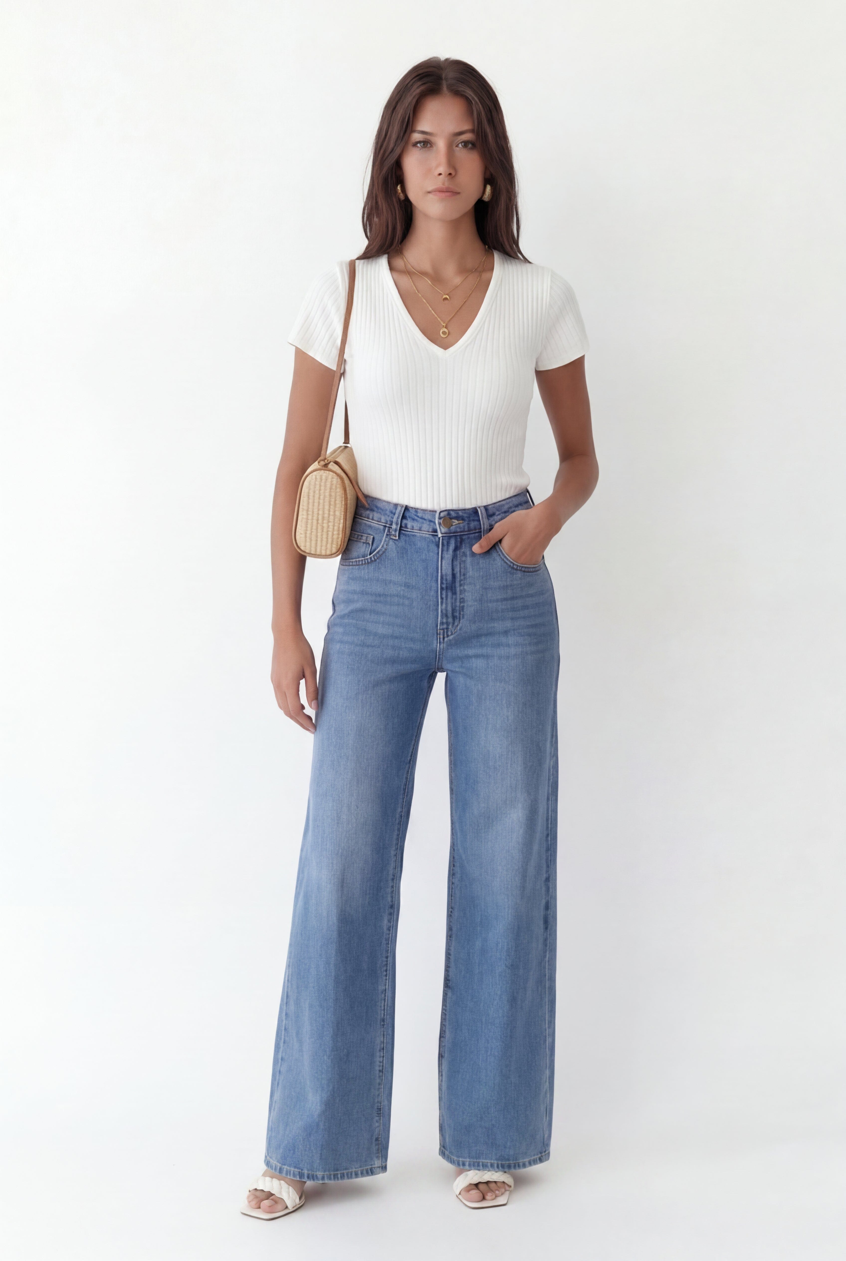 JEAN LARGE - CHESTER - BLEACH PANTALON SPORTWEAR NEW KOOKAI Mode Kookai