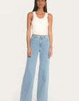 JEAN LARGE COTON RECYCLÉ ERA BLEACH PANTALON SPORTWEAR NEW KOOKAI Mode Kookai