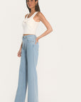 JEAN LARGE COTON RECYCLÉ ERA BLEACH PANTALON SPORTWEAR NEW KOOKAI Mode Kookai