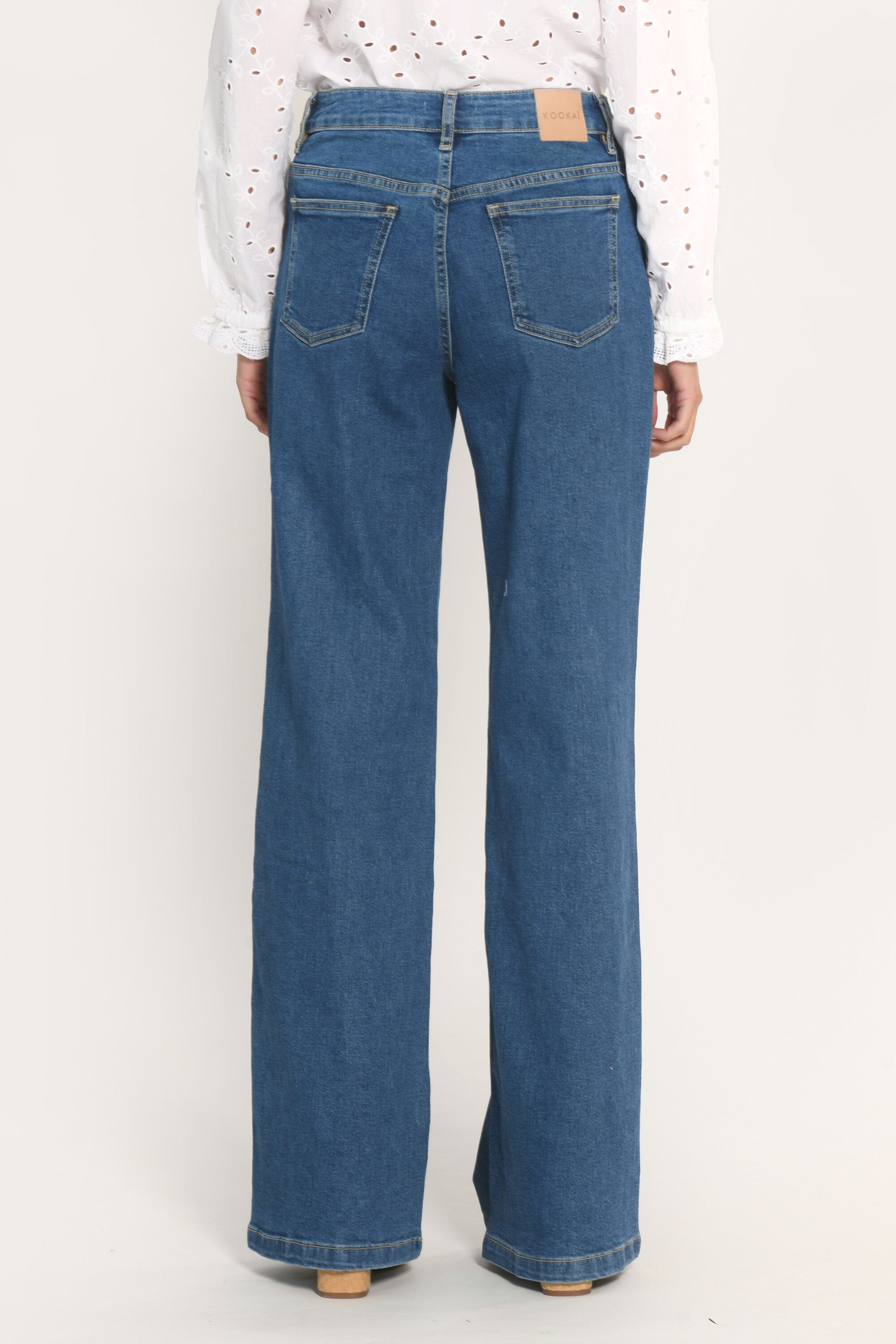 JEAN LARGE COTON RECYCLÉ ERA DOUBLE STONE PANTALON SPORTWEAR NEW KOOKAI Mode Kookai